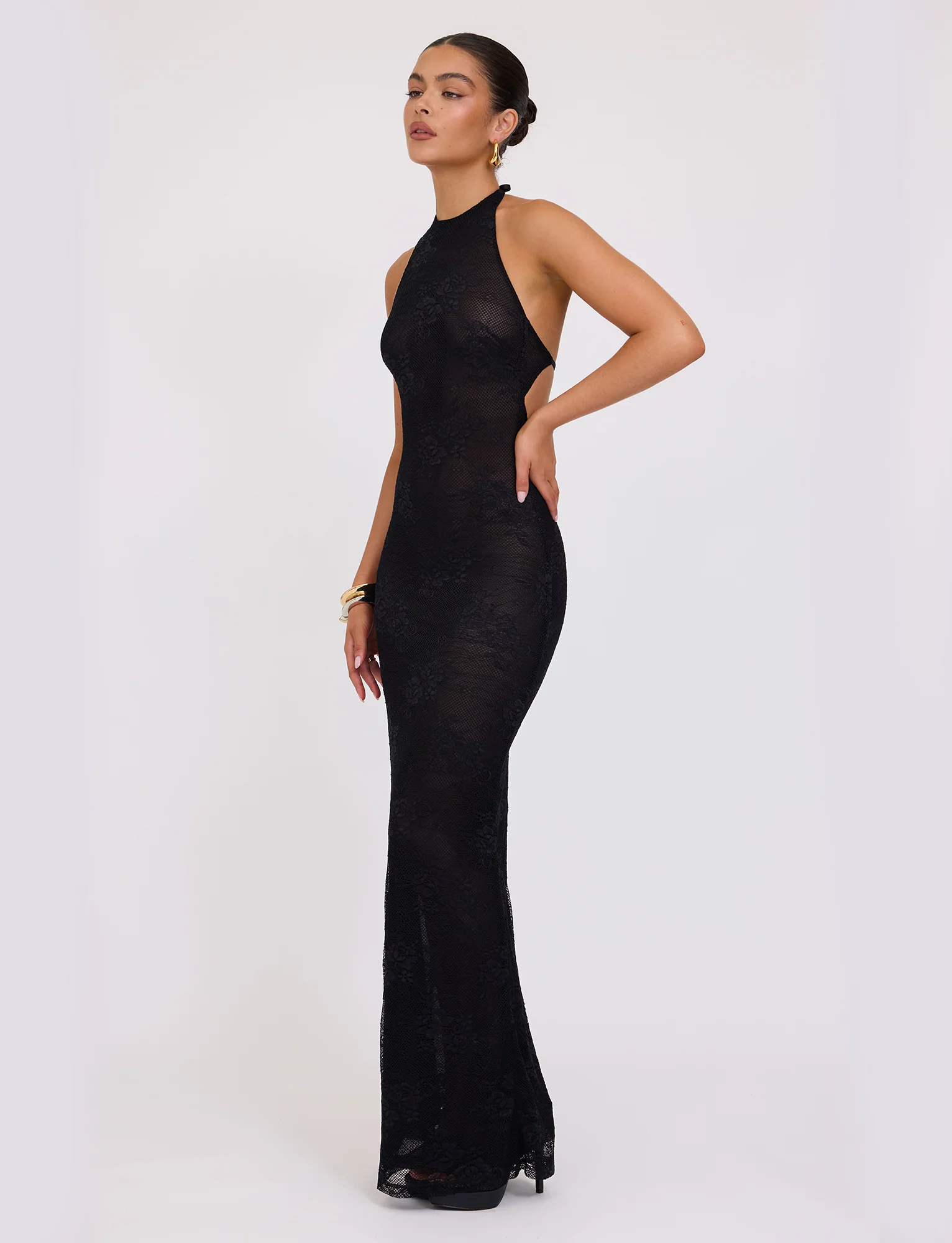 LUCIA DRESS - BLACK : LACE