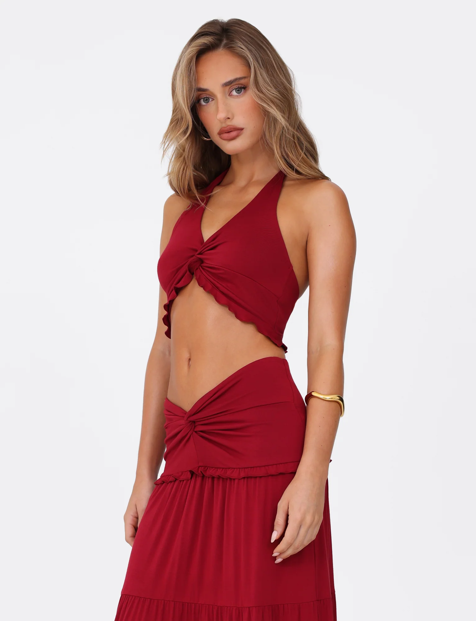KATYA HALTER TOP - RED