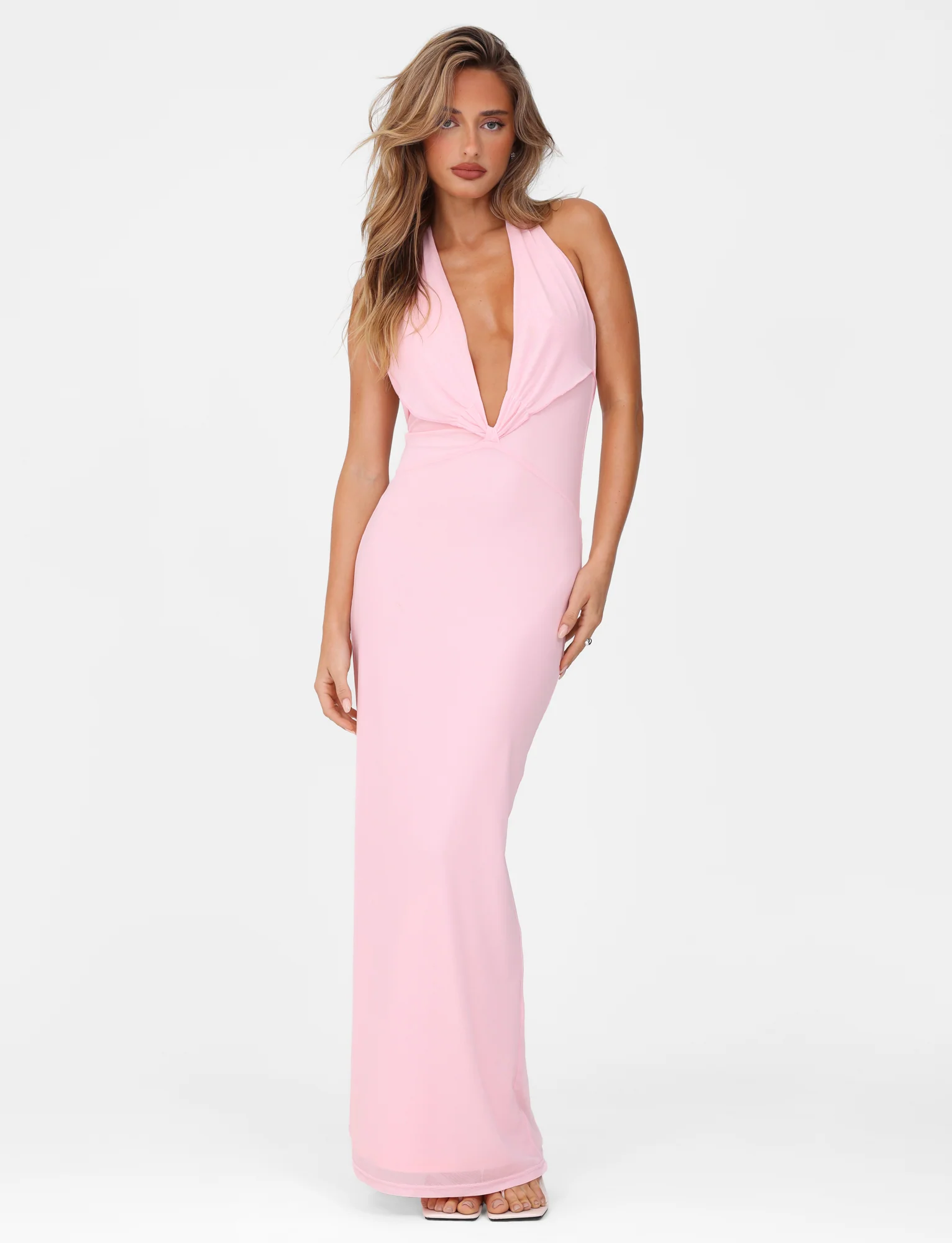 CRESSIDA MAXI DRESS - PINK : BABY PINK