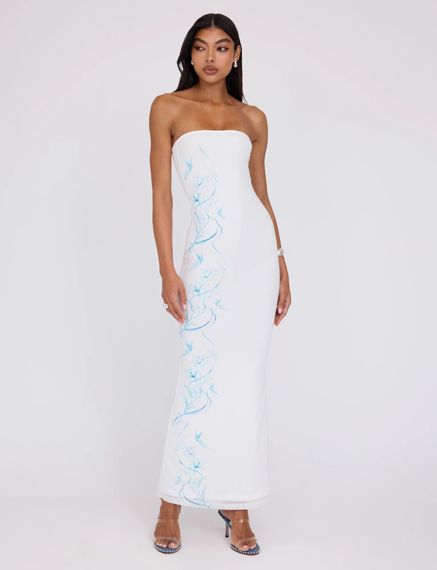 ROMINA MESH DRESS - WHITE