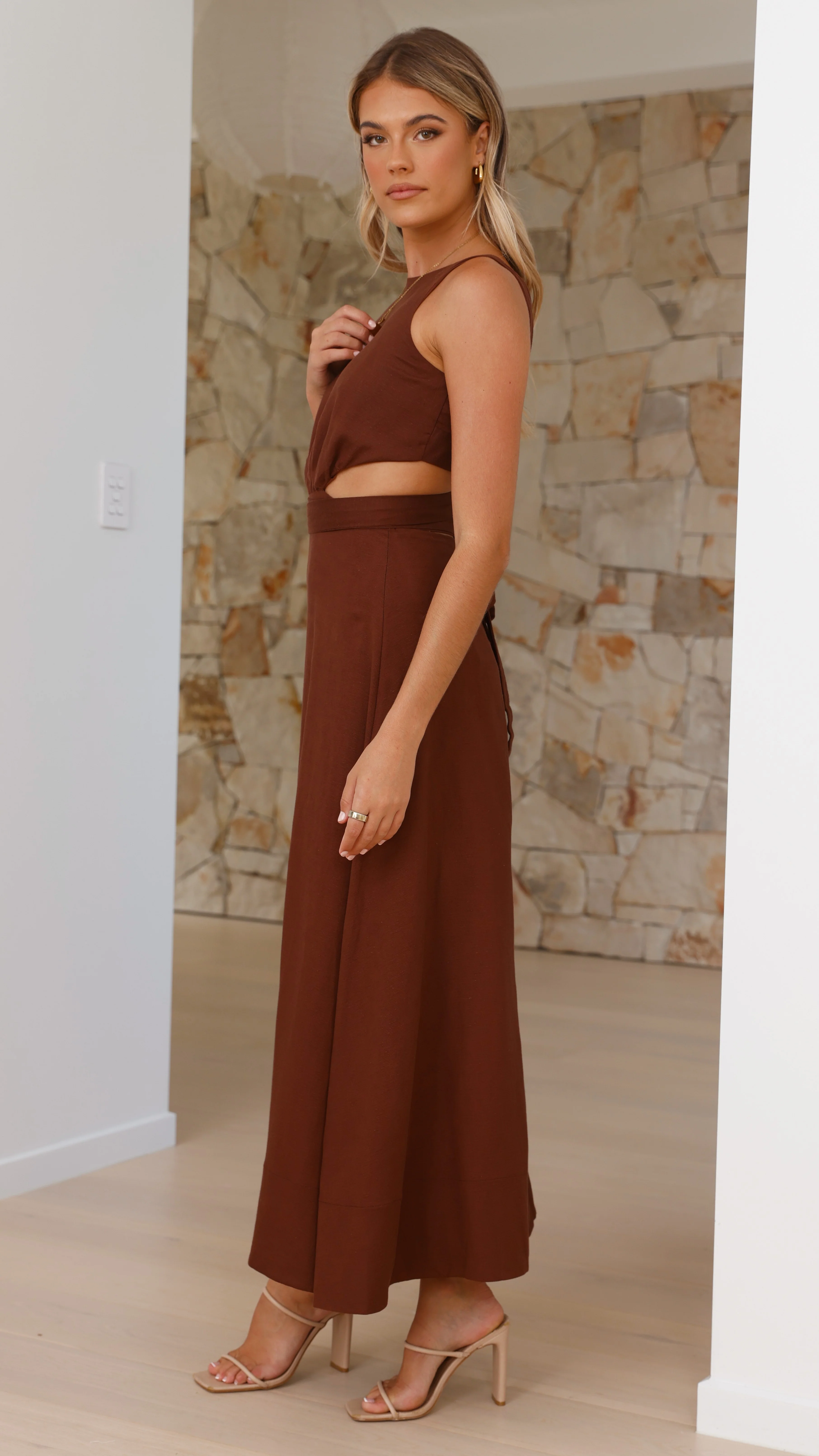 Kimberley Maxi Dress - Chocolate