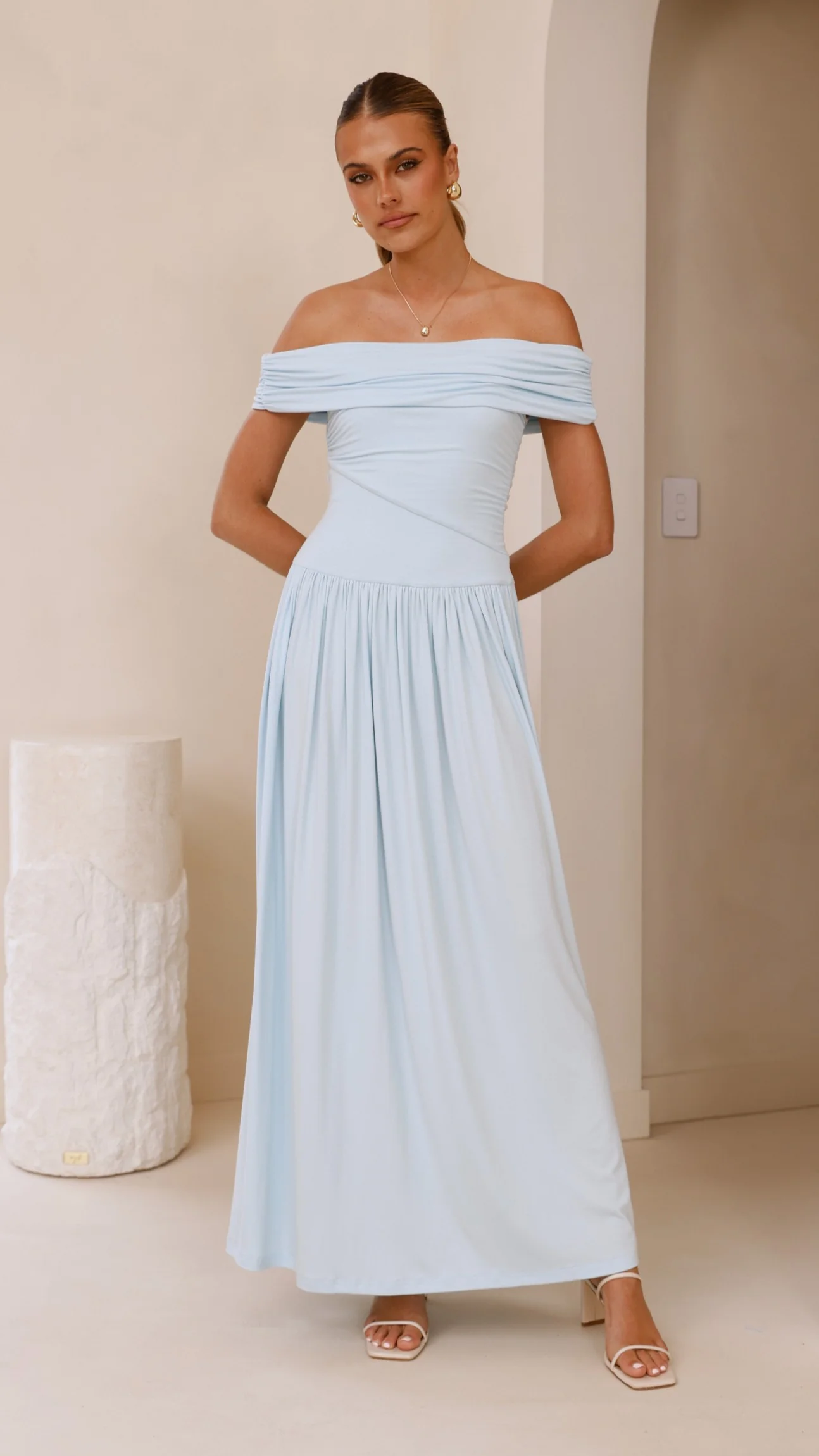 Manalla Maxi Dress - Sky Blue