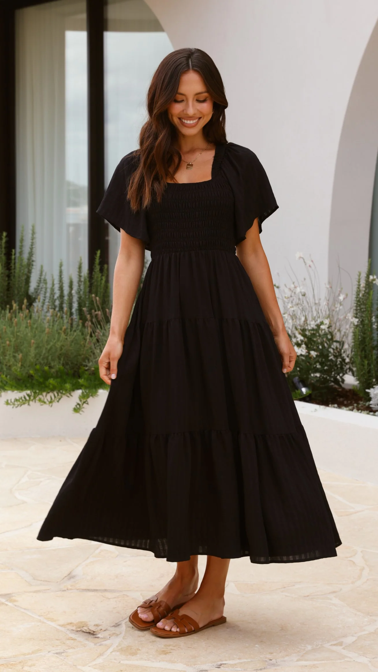 Lainey Midi Dress - Black