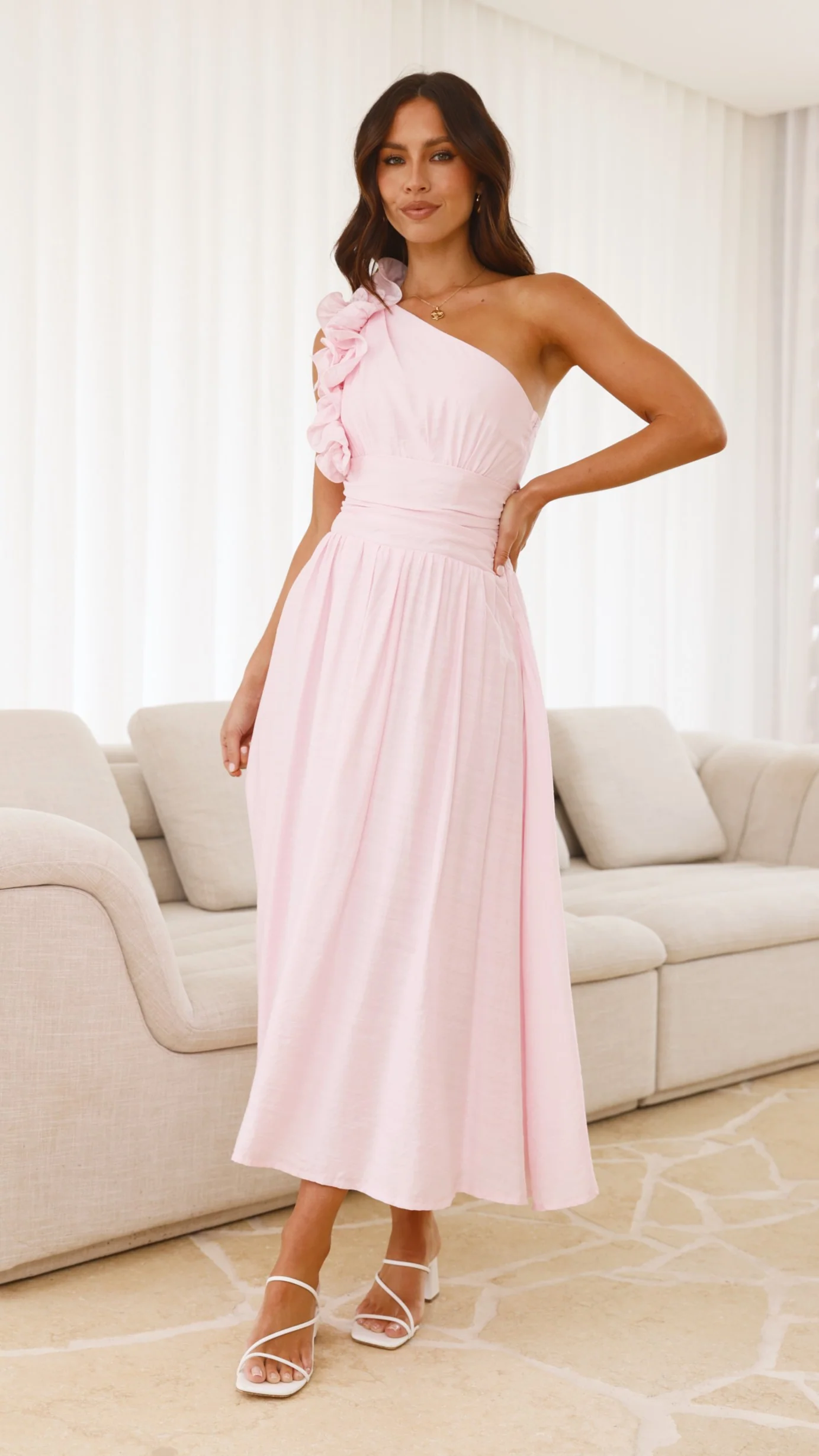 Okalani Midi Dress - Pink