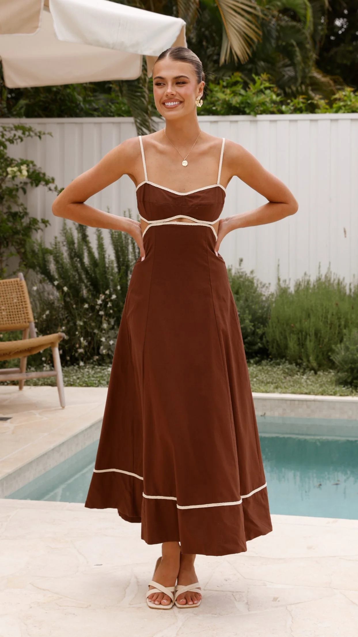 Nereda Maxi Dress - Chocolate