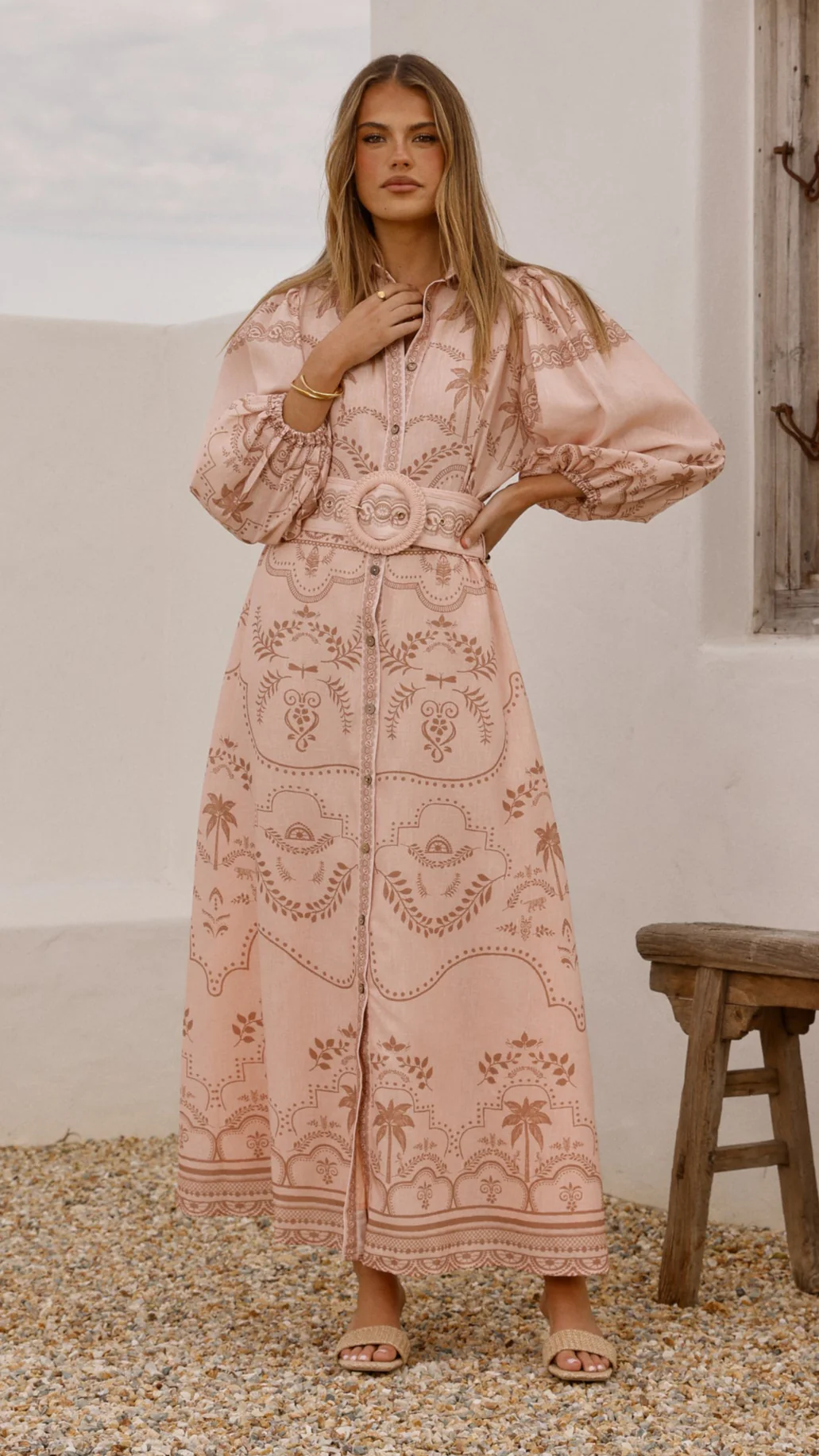 Xander Long Sleeve Maxi Dress - Blush