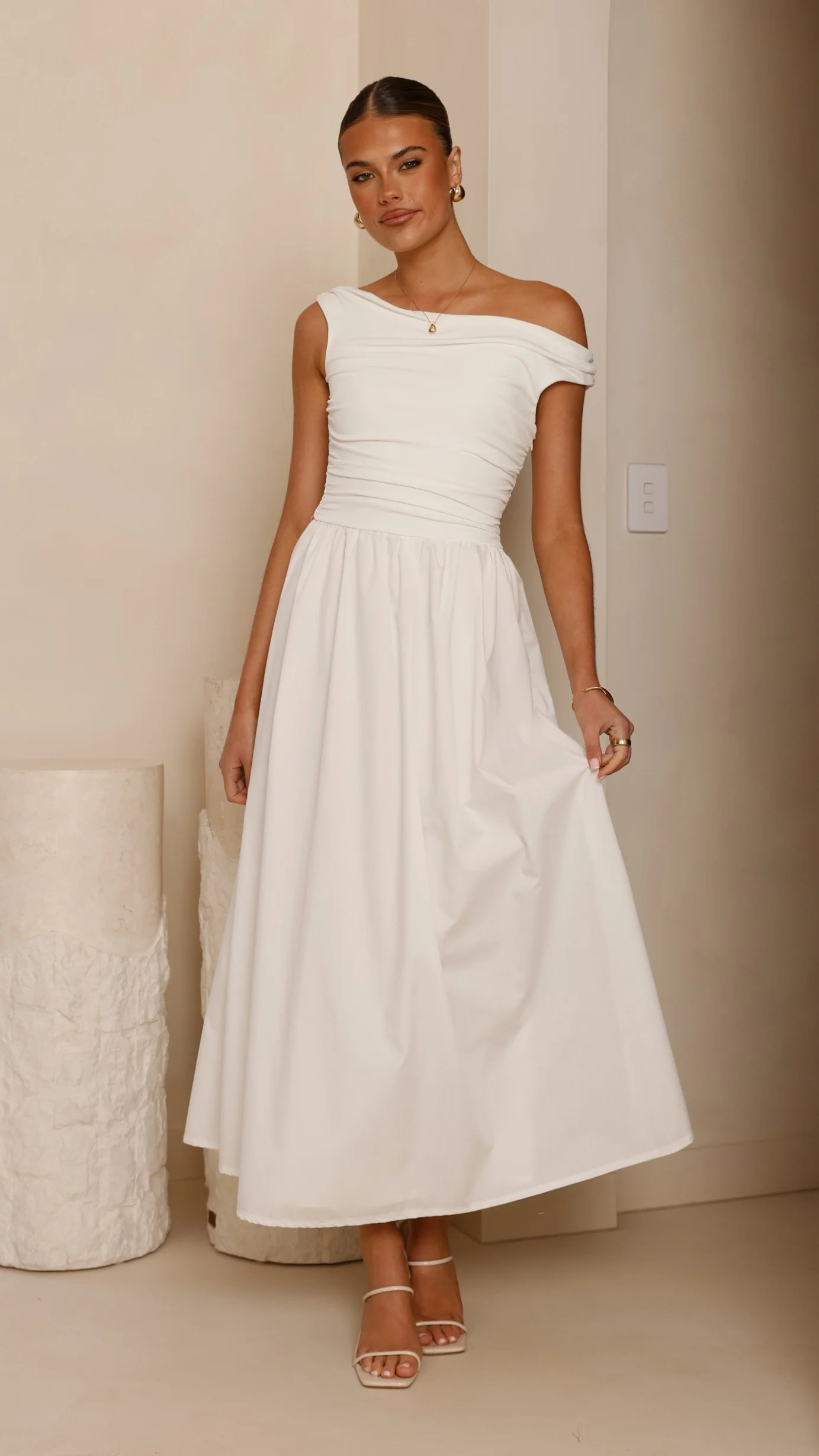 Immy Midi Dress - White