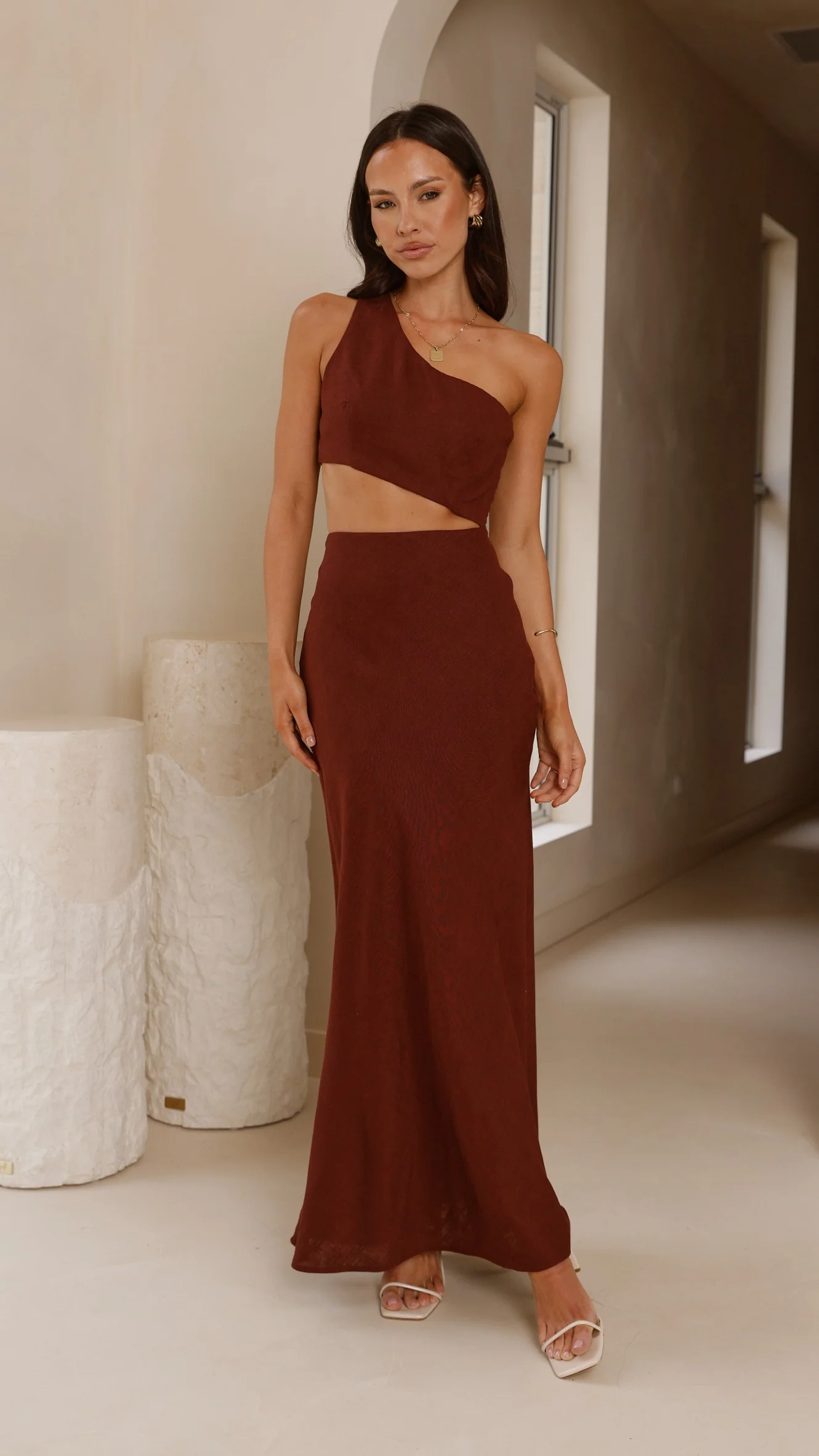 Abia Maxi Dress - Chocolate