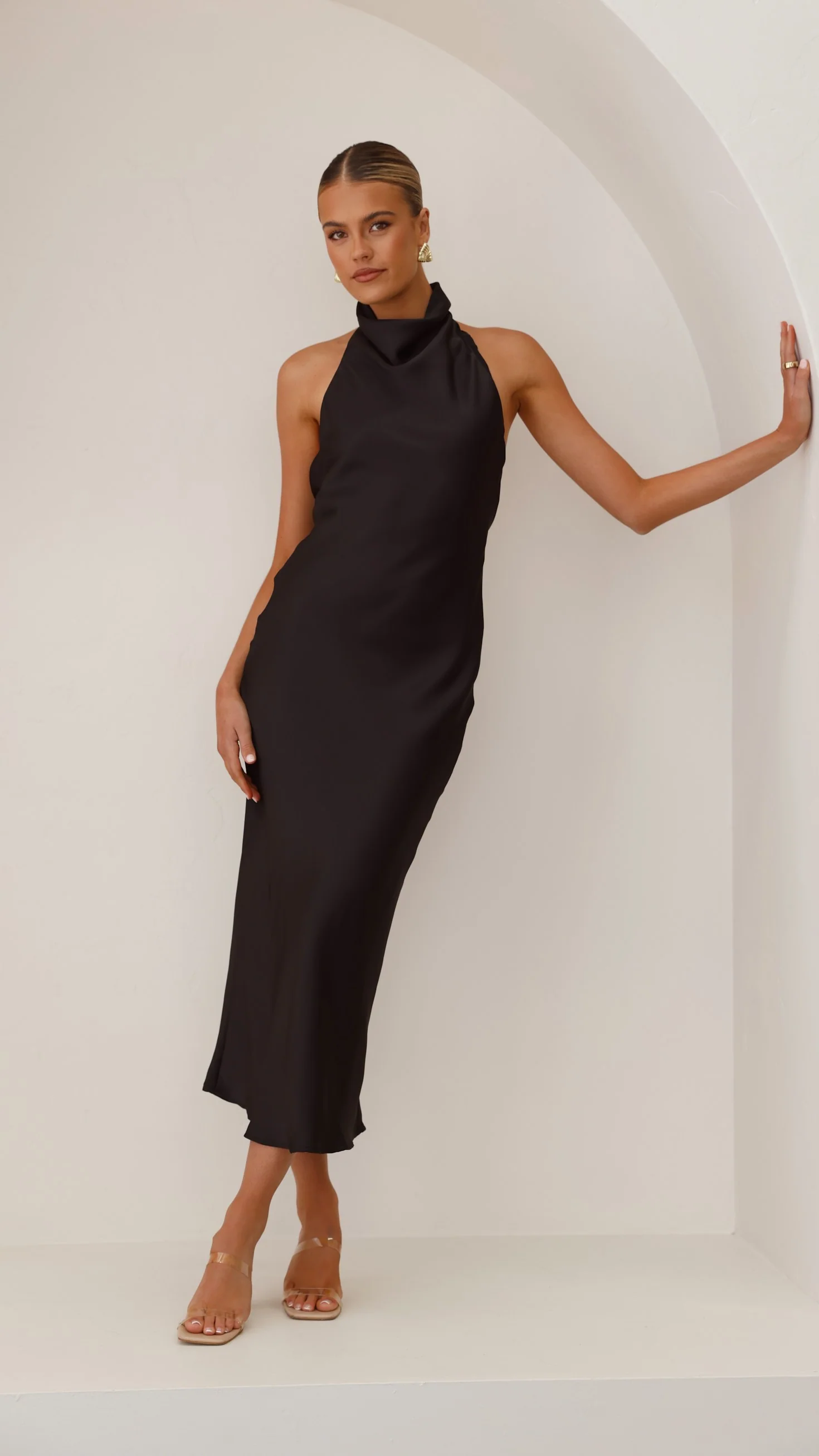 Rina Midi Dress - Black