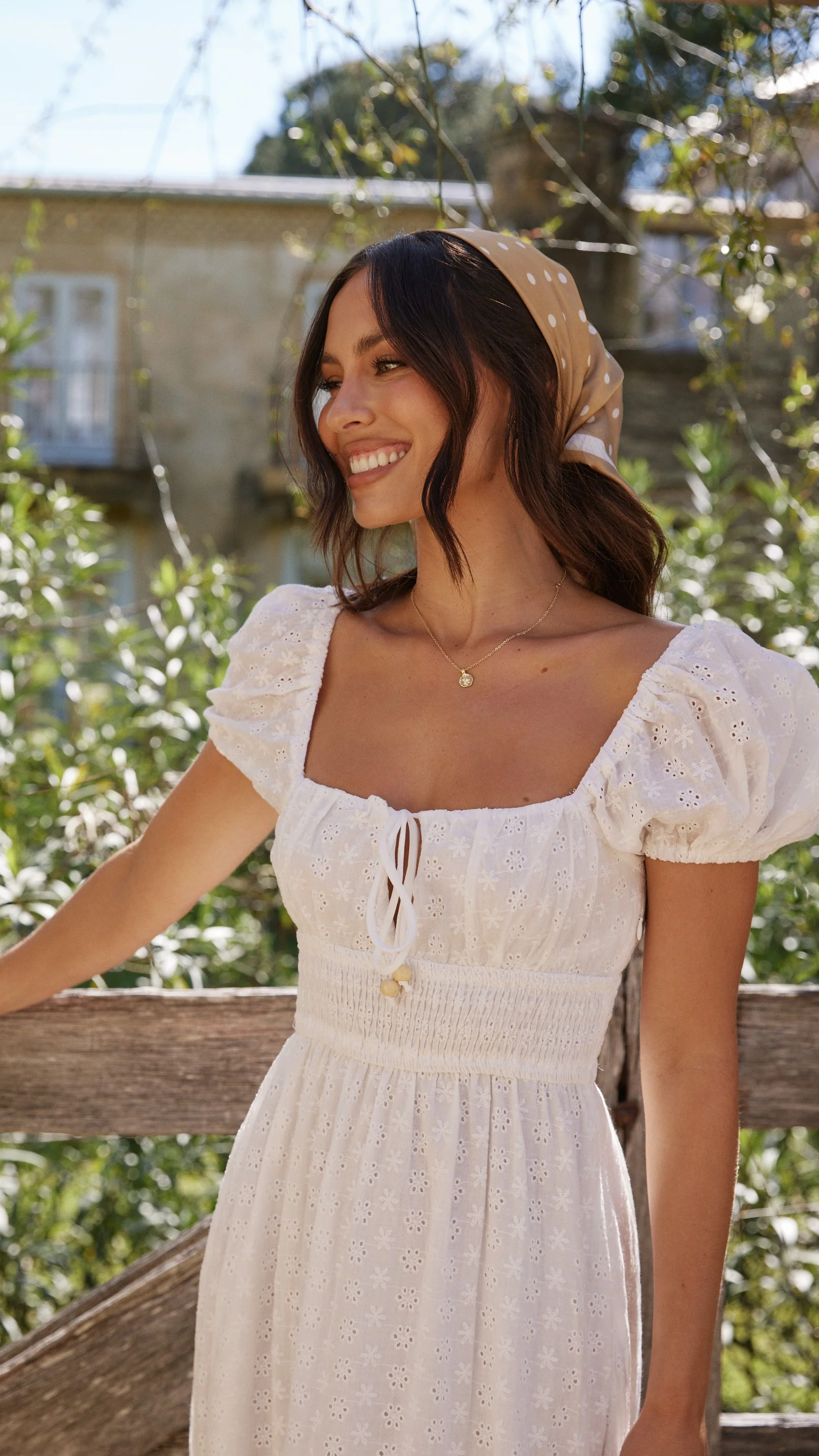 Tania Midi Dress - White