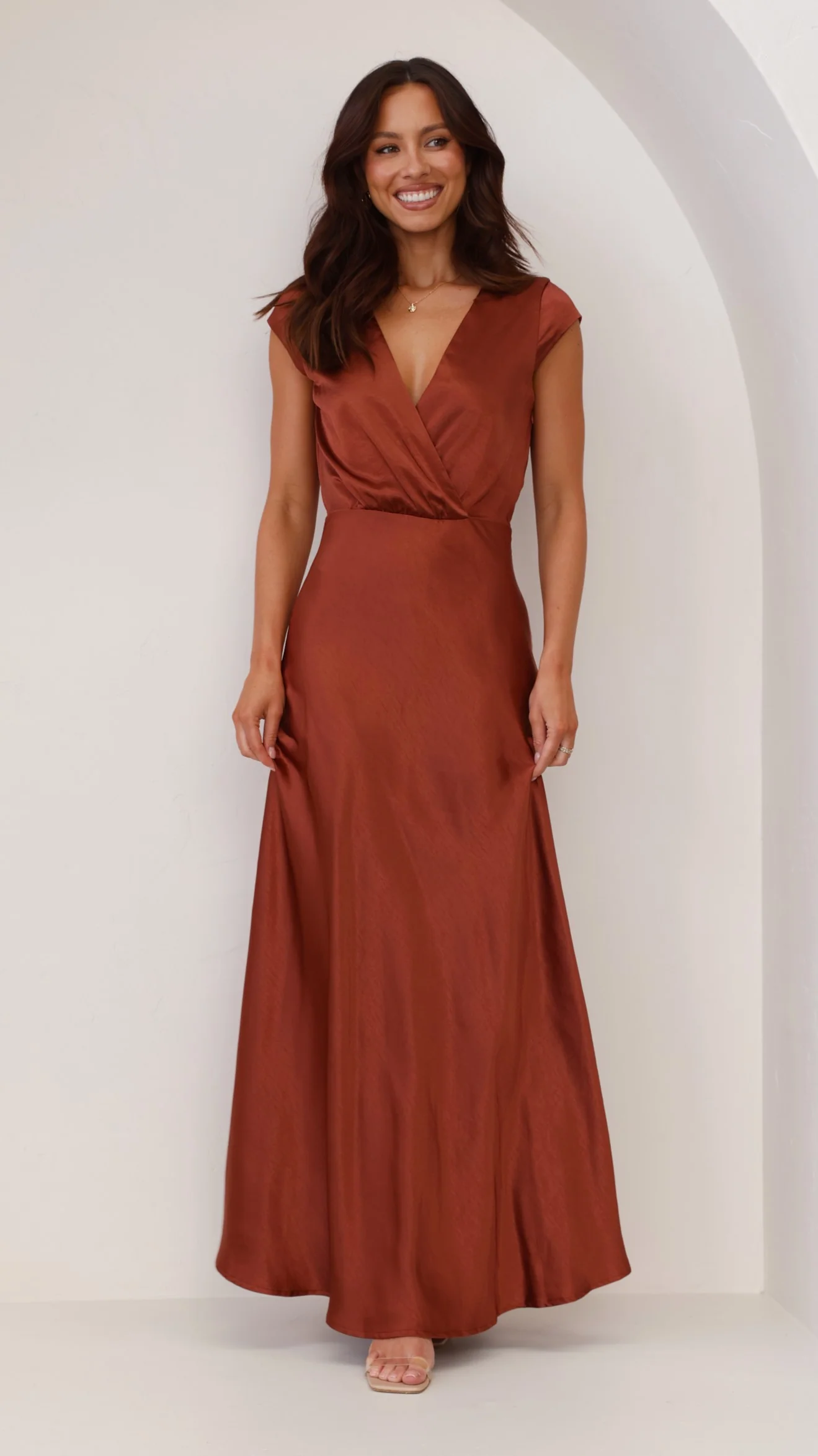 Selma Maxi Dress - Rust