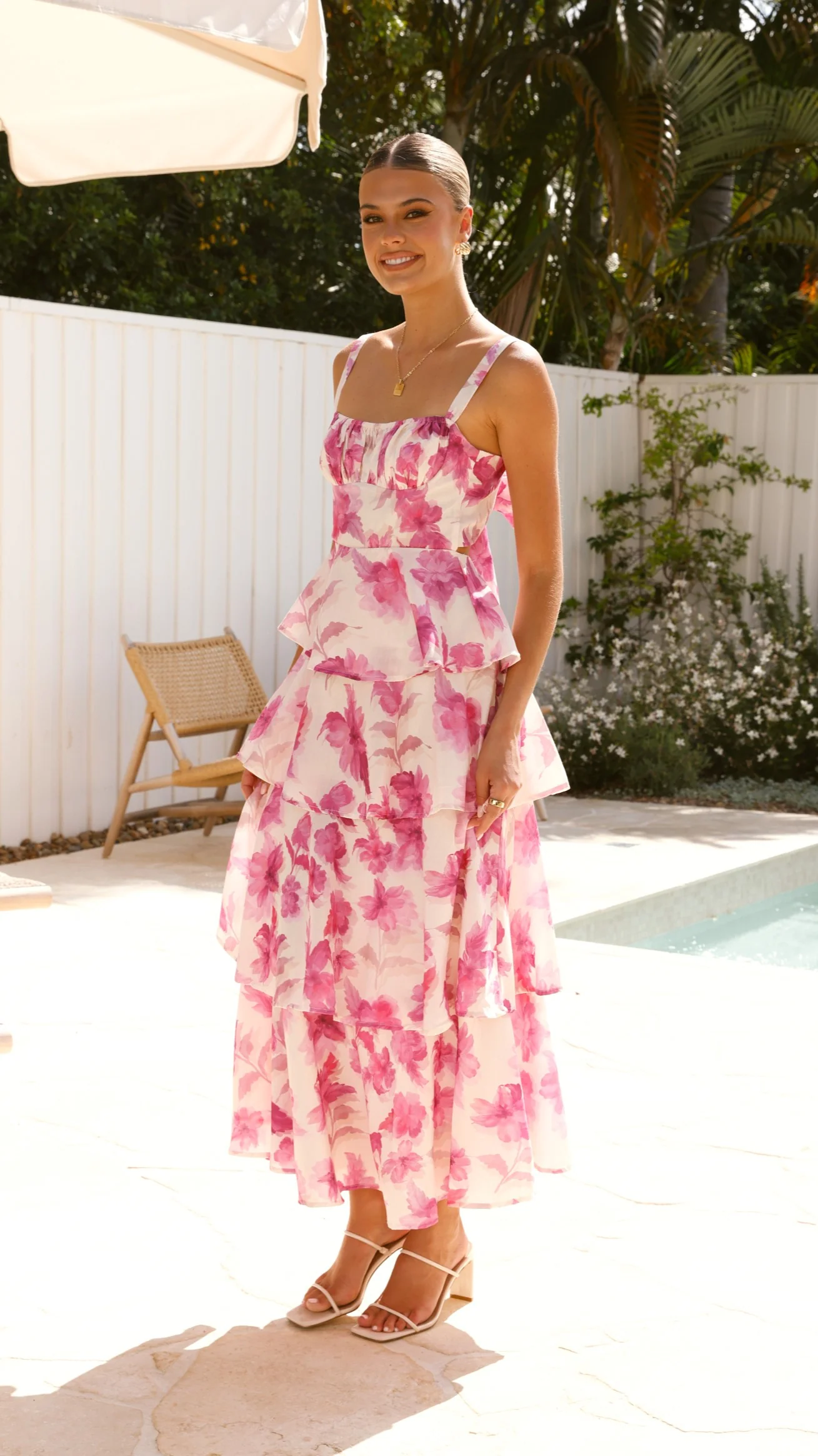 Indi Maxi Dress - Pink Floral