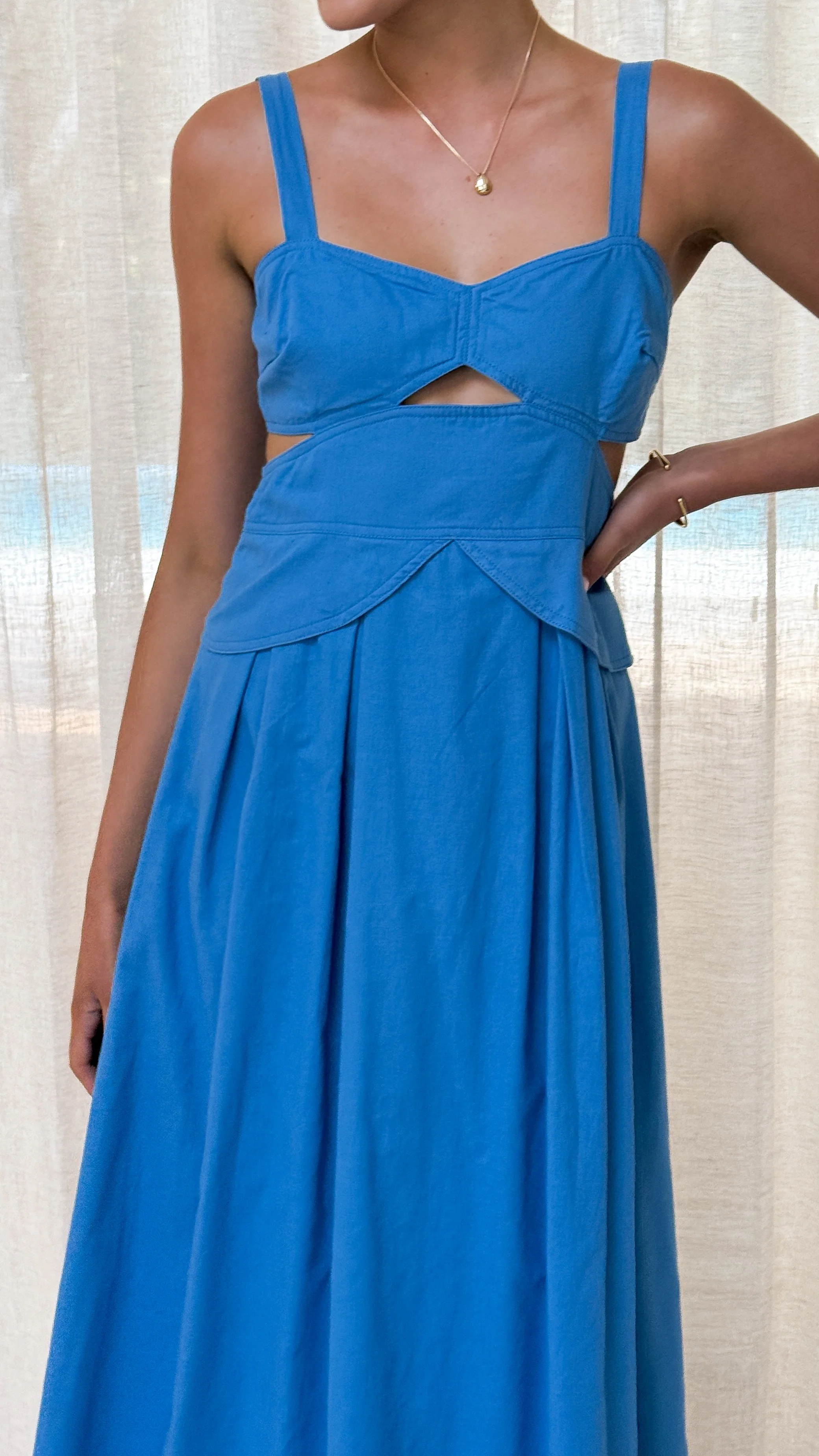 Harleigh Midi Dress - Blue