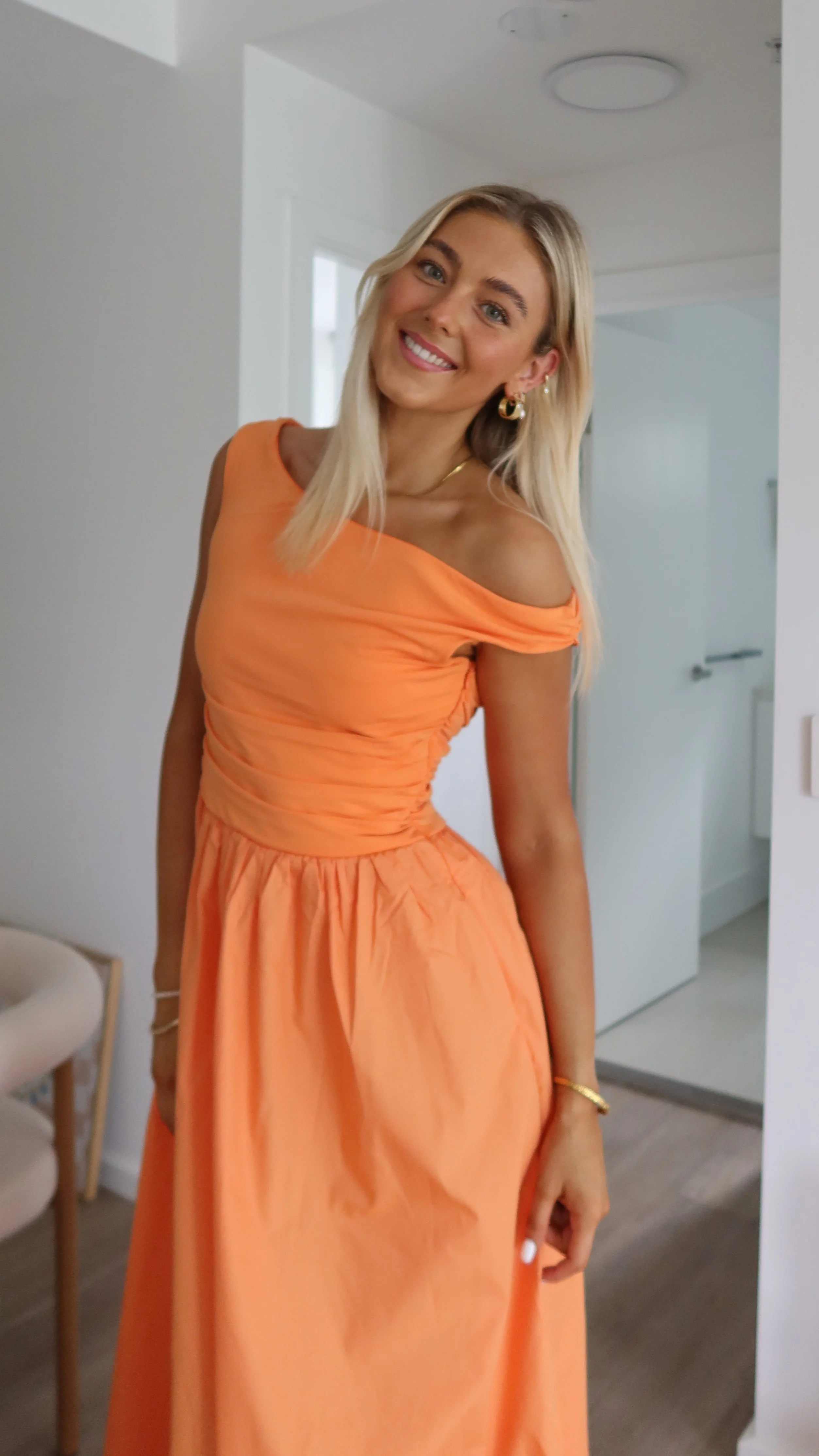 Immy Midi Dress - Melon
