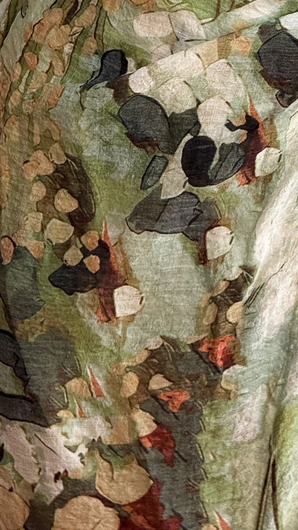 Jemma Long Sleeve Mini Dress - Green Abstract