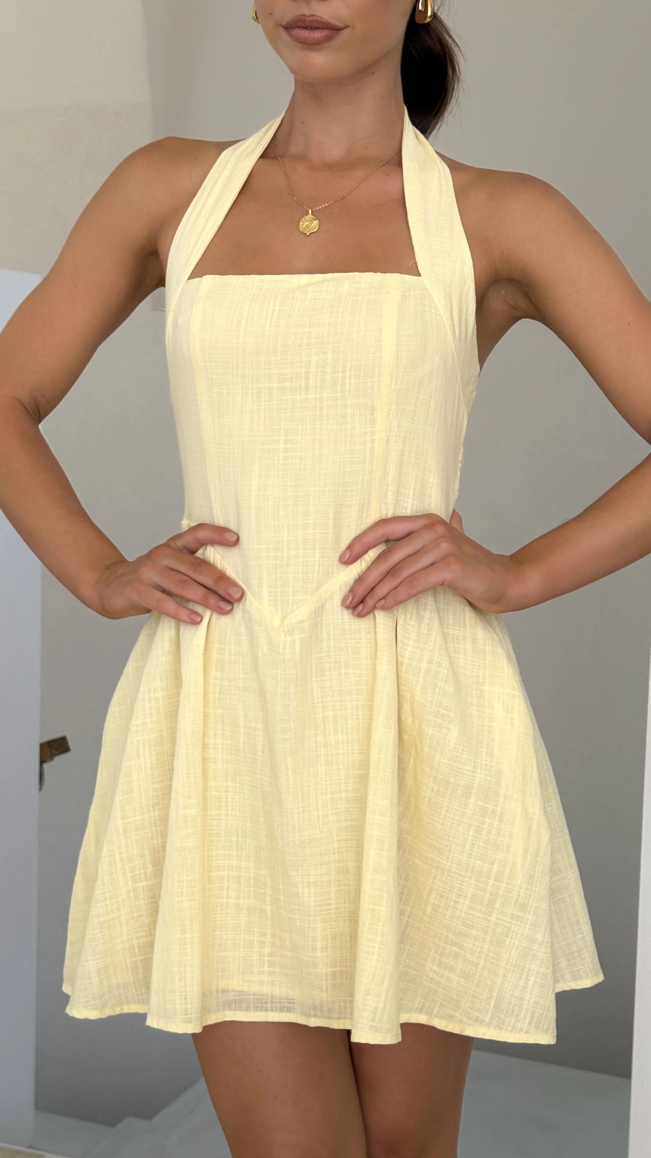 Peyton Mini Dress - Yellow