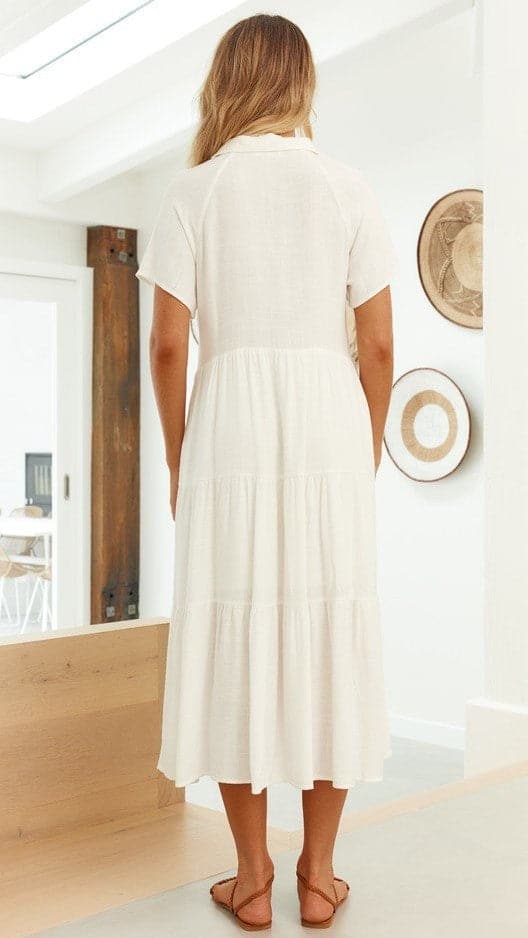 Kimberly Midi Dress - White