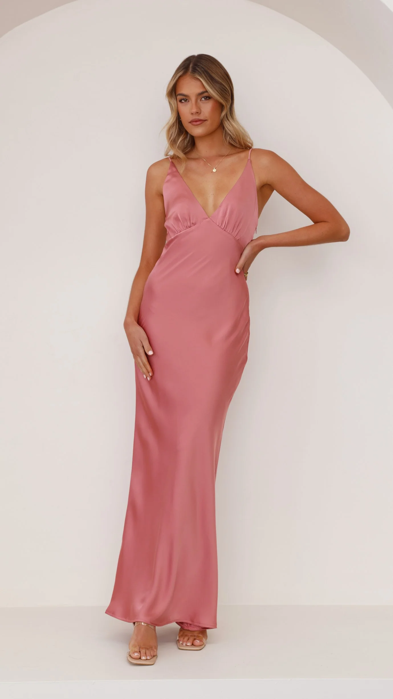 Ziah Maxi Dress - Baked Rose
