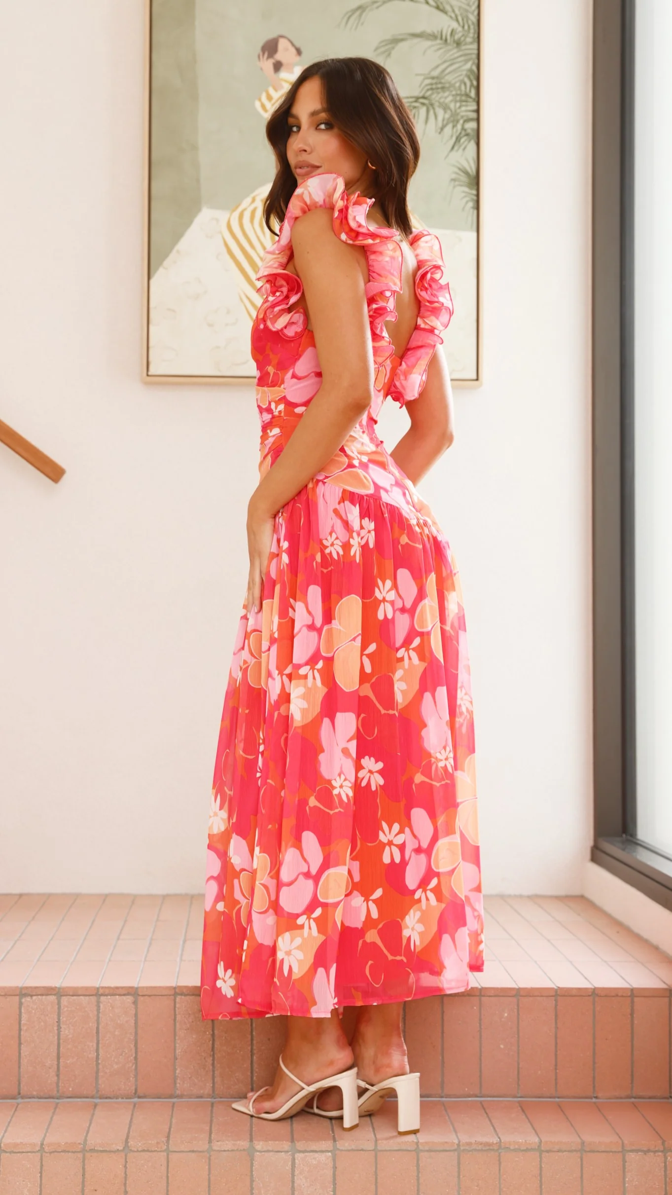 Alma Maxi Dress - Blood Orange
