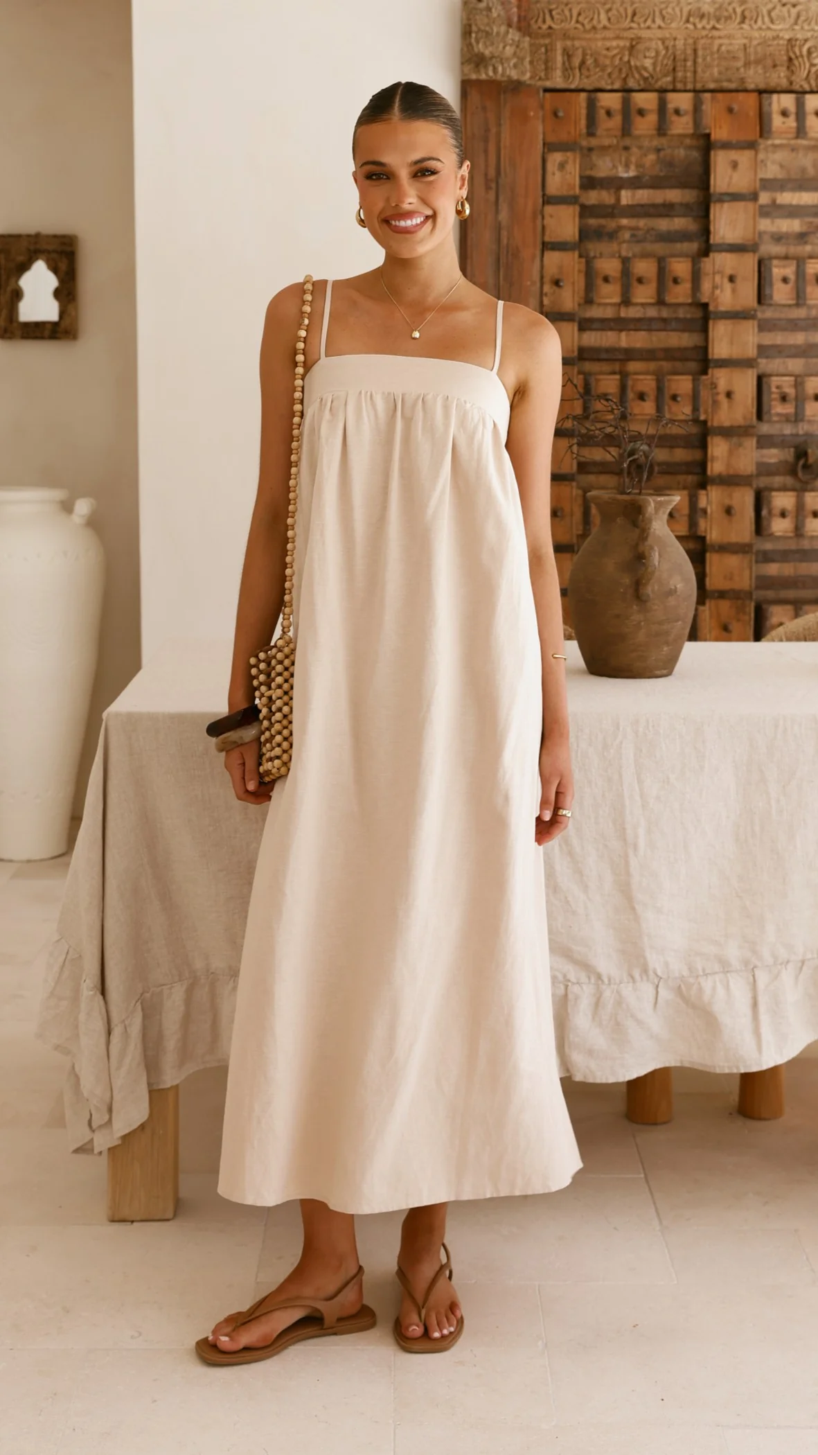 Gracia Maxi Dress - Beige