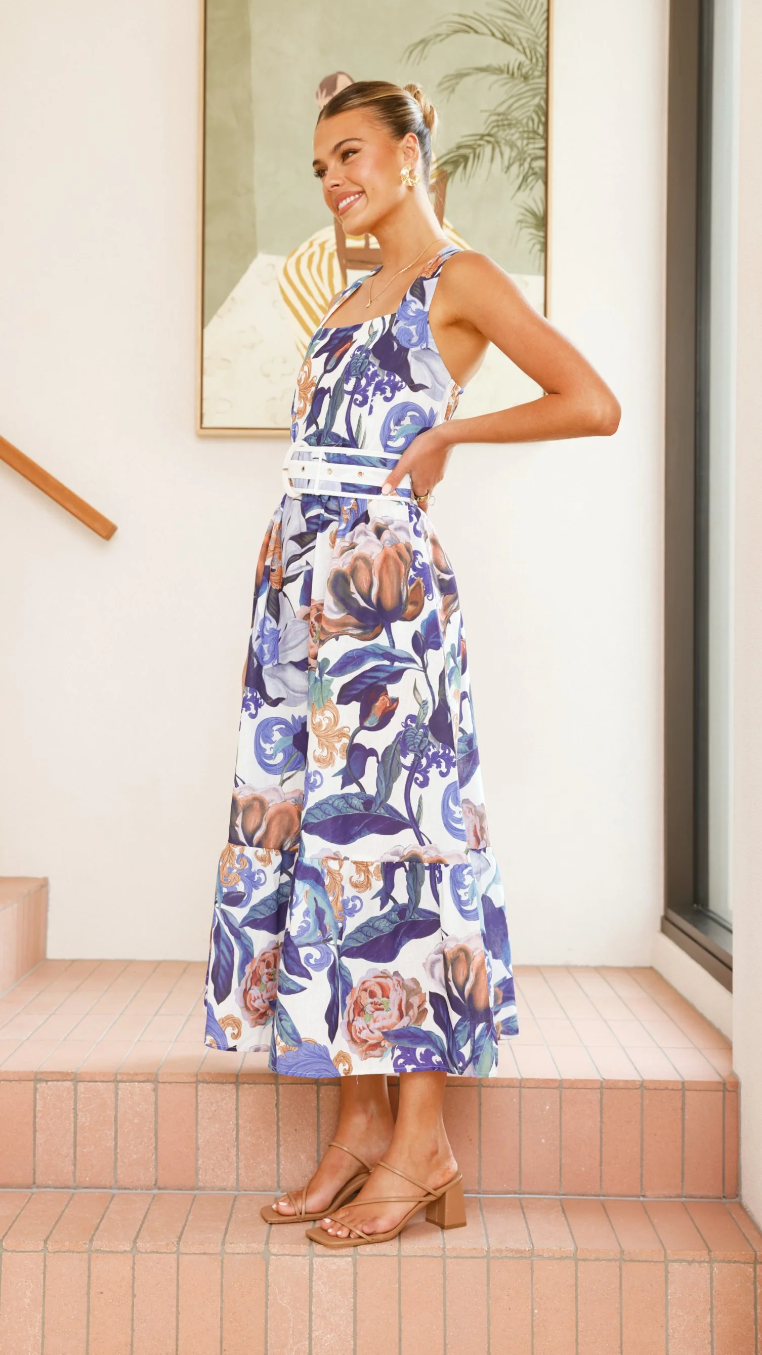 Reba Maxi Dress - Donatella Azure