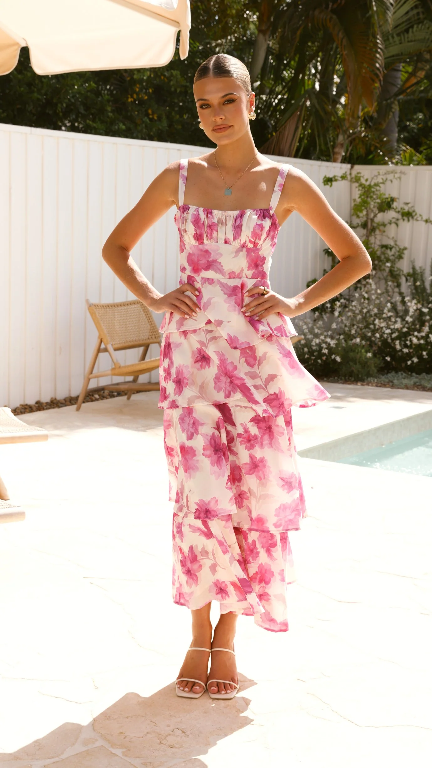 Indi Maxi Dress - Pink Floral
