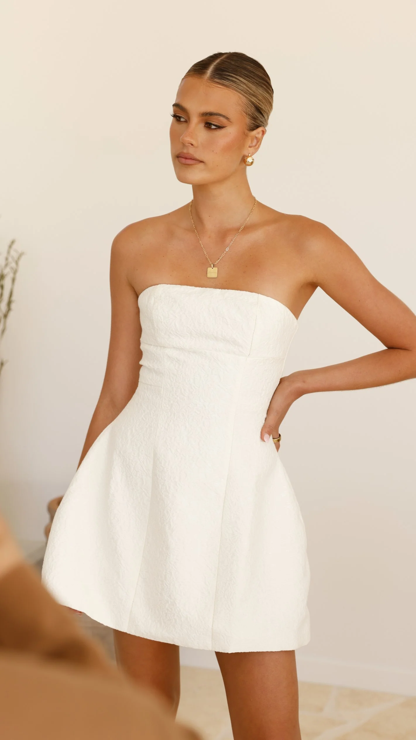 Evelyn Mini Dress - Cream