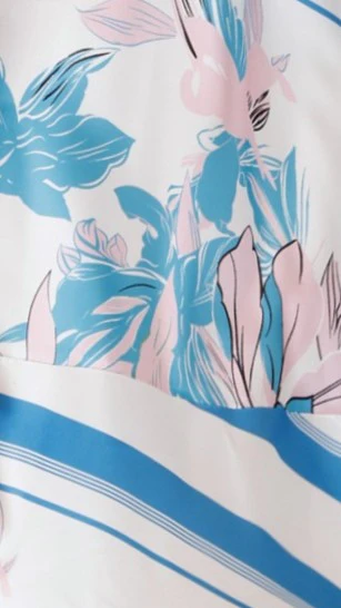 Kaethe Maxi Dress - White/Blue