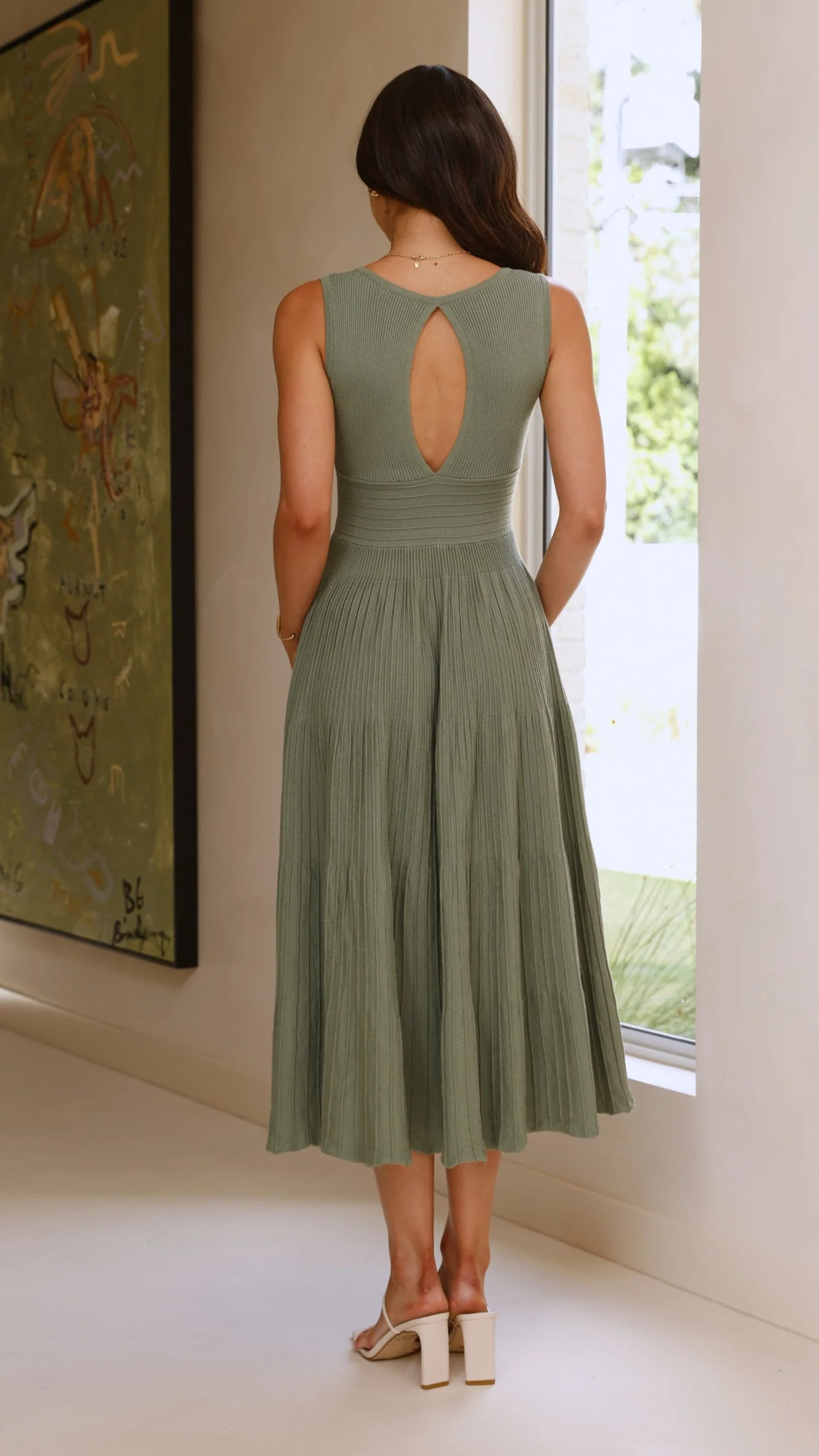 Jayde Knit Dress - Khaki