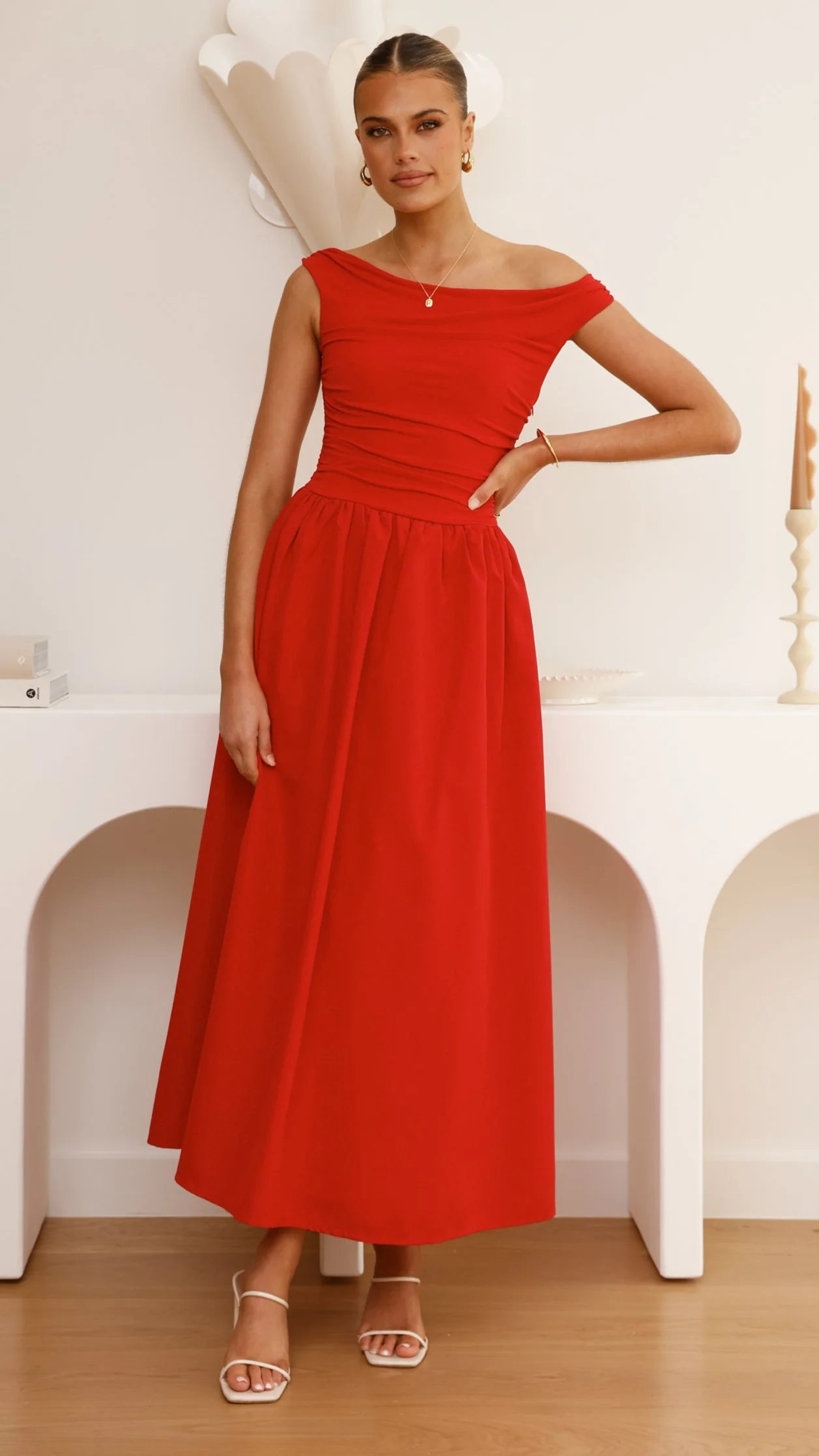 Immy Midi Dress - Red