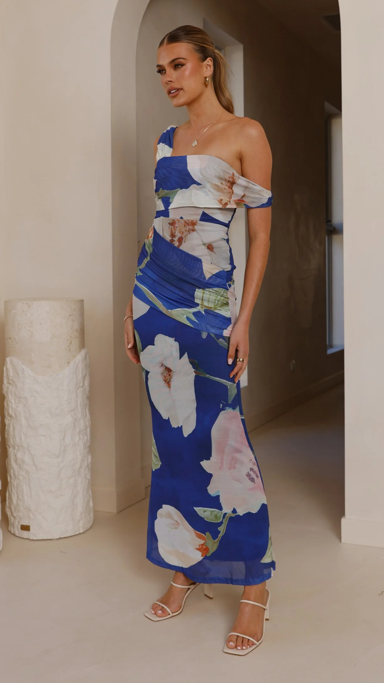 Gardenia Maxi Dress - Blue Floral