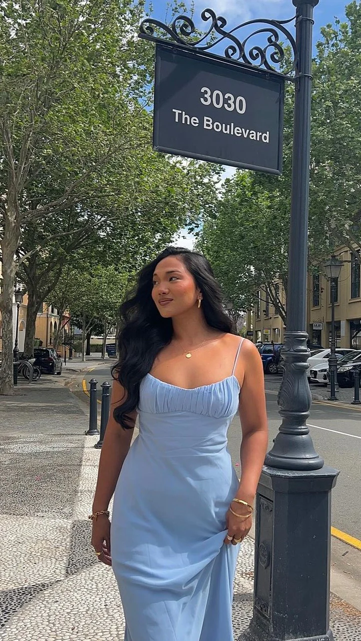 Margie Midi Dress - Blue