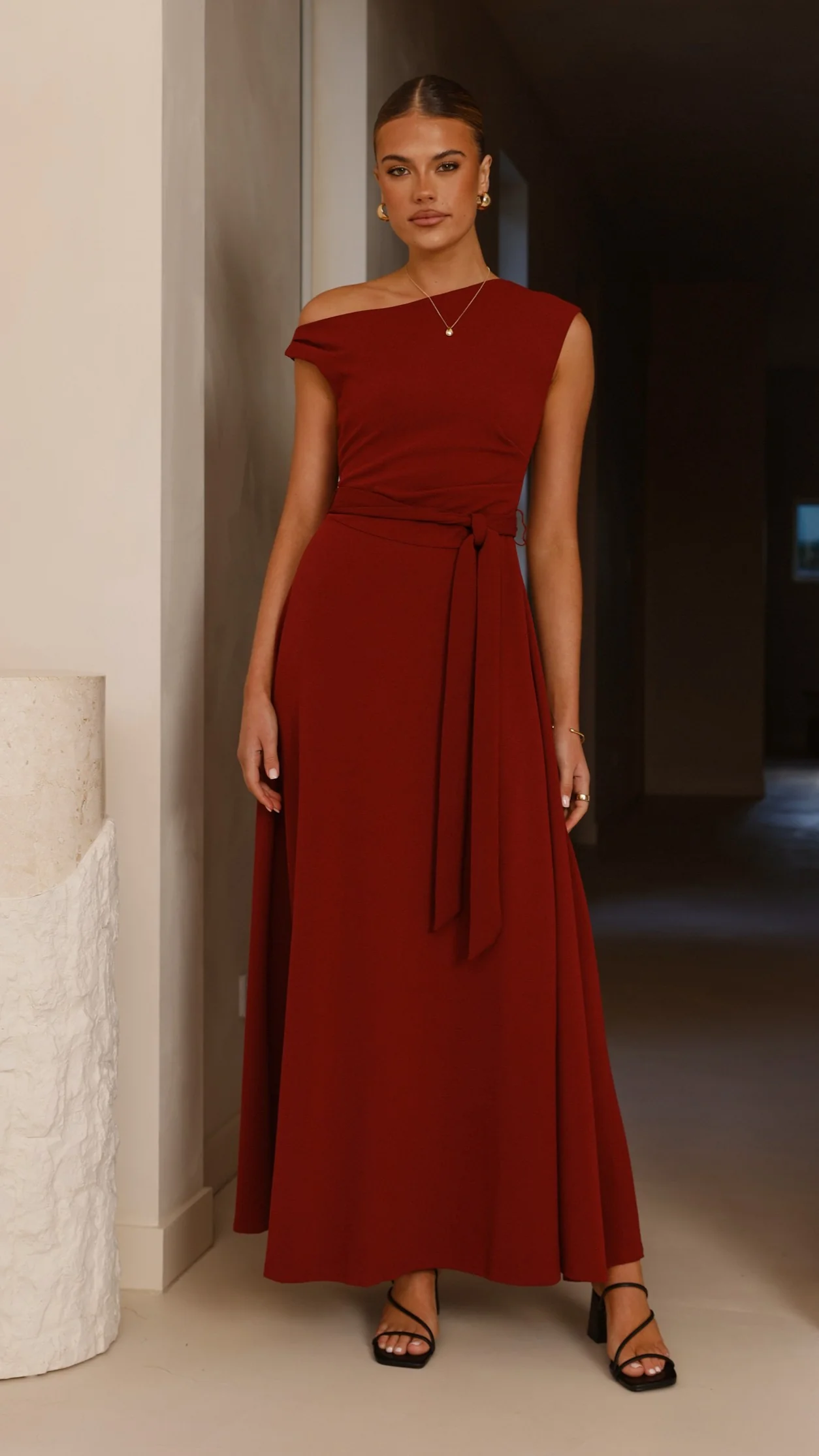 Gemma Maxi Dress - Burgundy