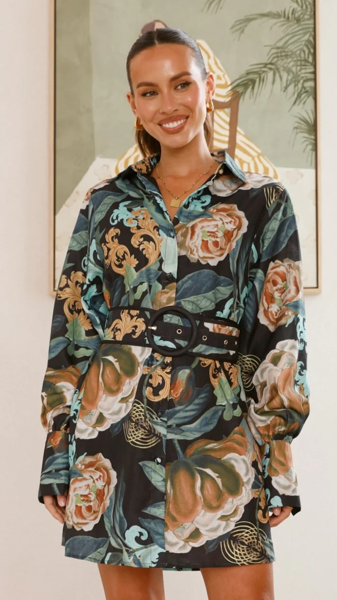 Annika Mini Dress - Noir