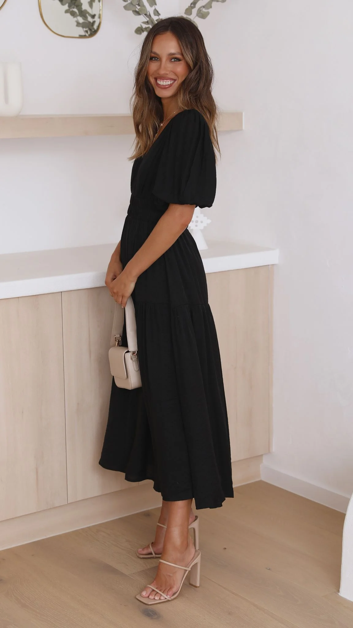 Erin Midi Dress - Black