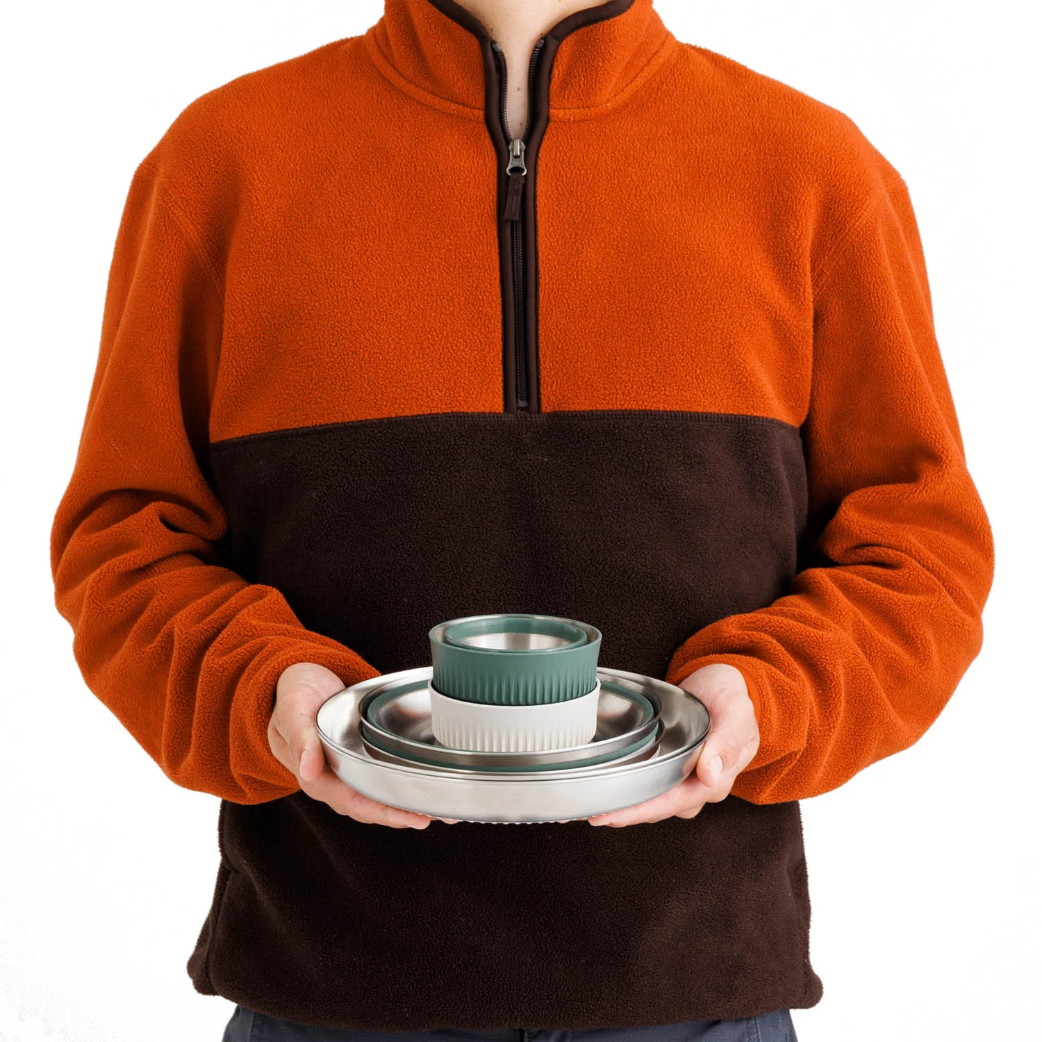 Detour Stainless Steel Collapsible Dinnerware Set - (6 Piece) (Like New)