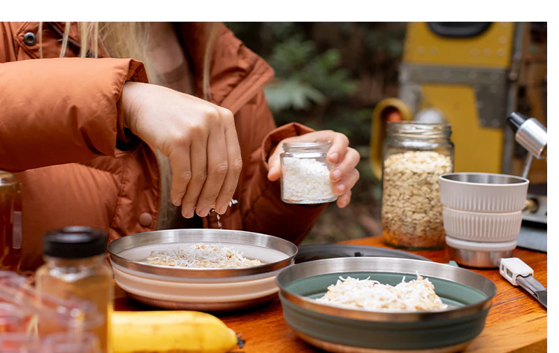 Detour Stainless Steel Collapsible Dinnerware Set - (6 Piece) (Like New)