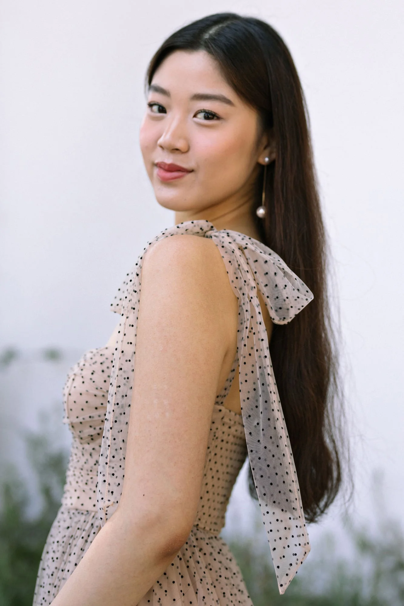 Dotted Tulle Maxi Dress