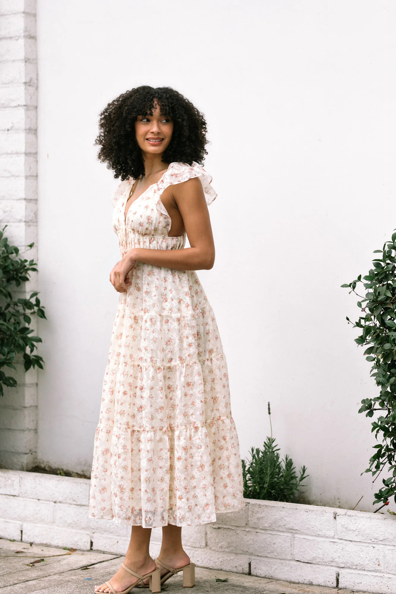 Janet Plunge Tiered Dress