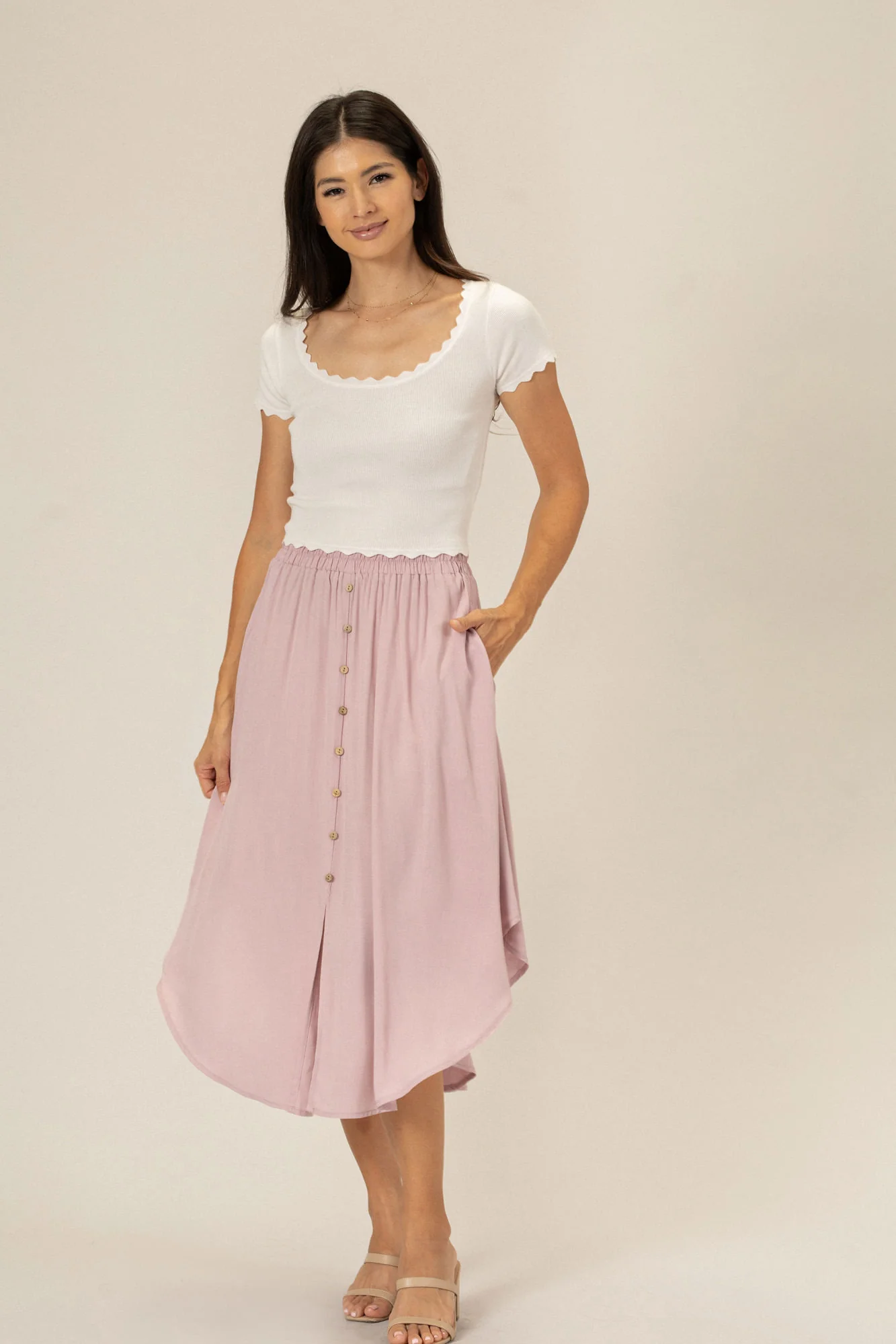 Round Hem Skirt
