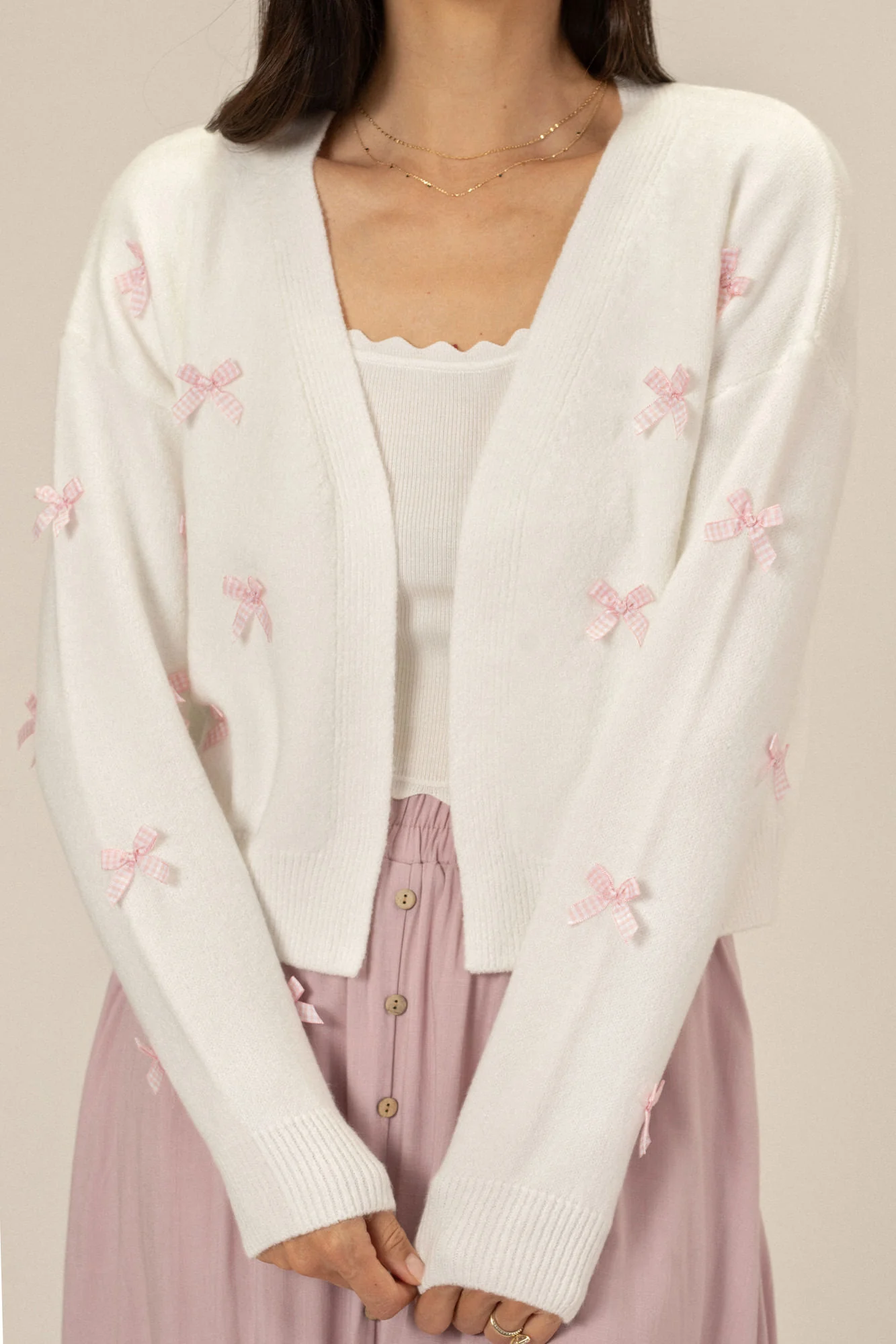 Bow Knit Cardigan