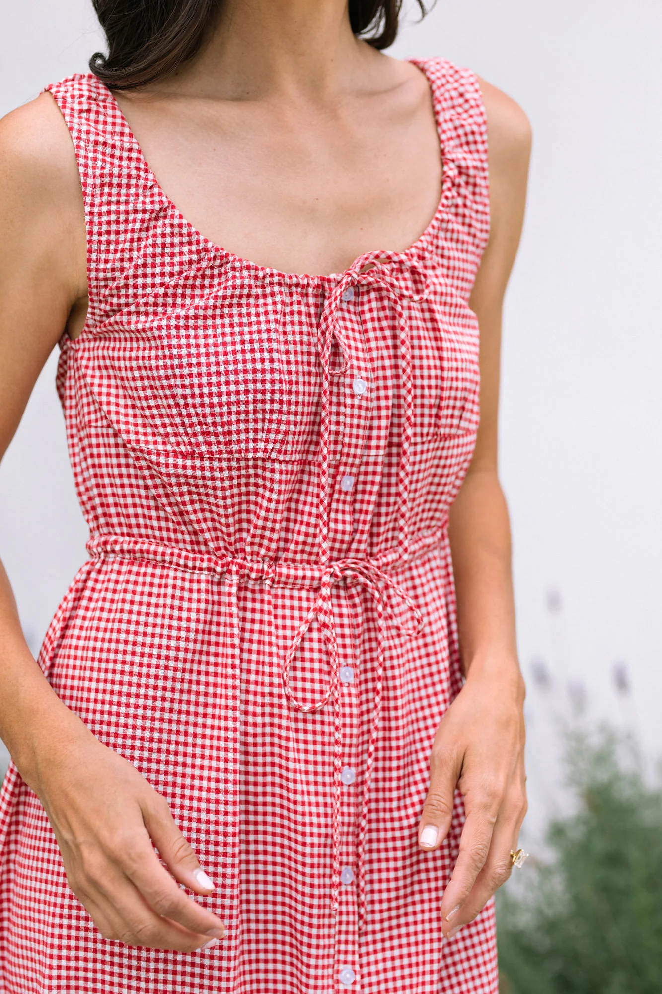 Gingham Midi Dress