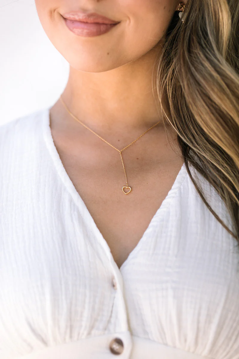 Reese Heart Pendant Chain Y Necklace