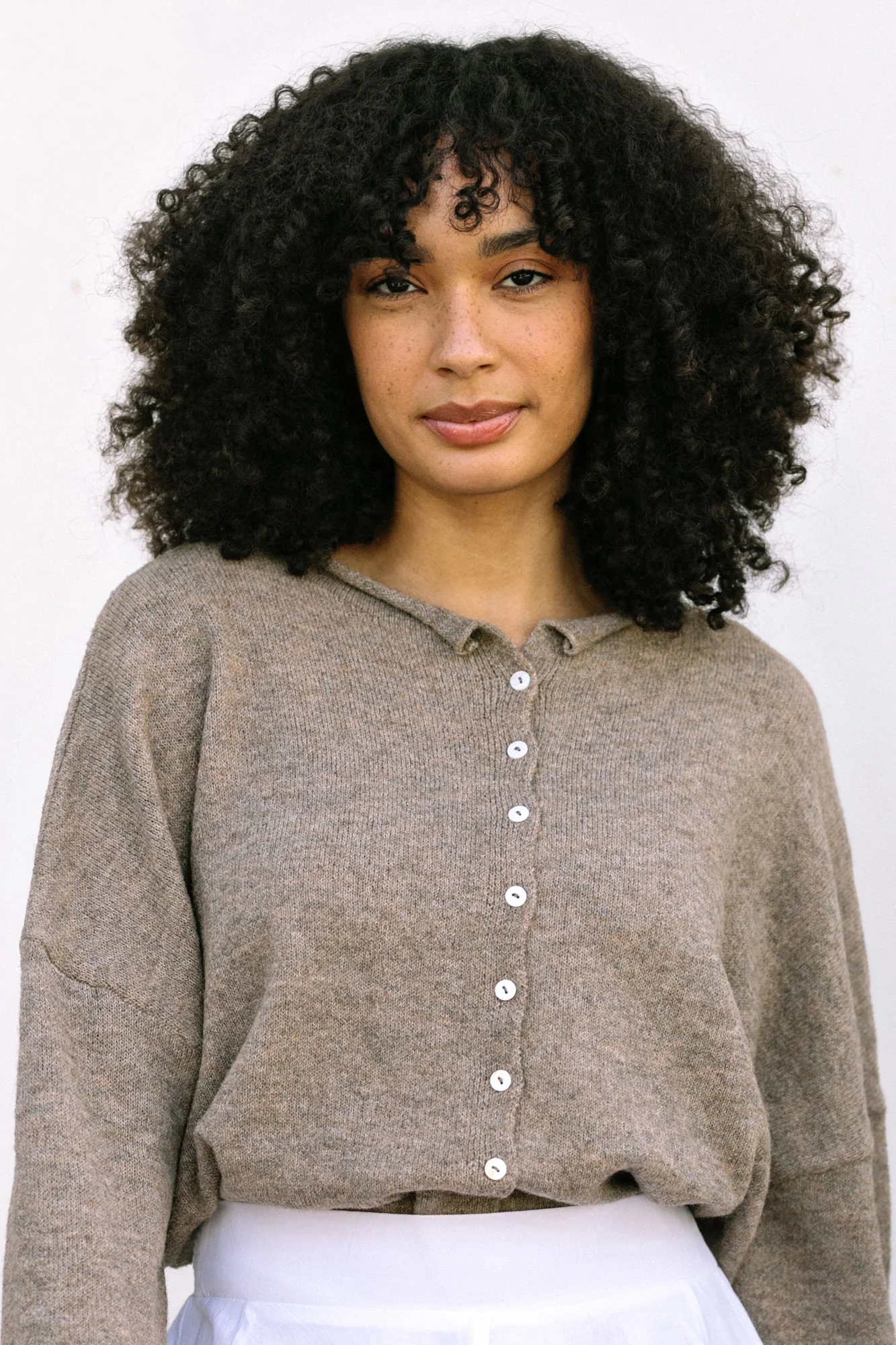 Buttoned Knit Cardigan