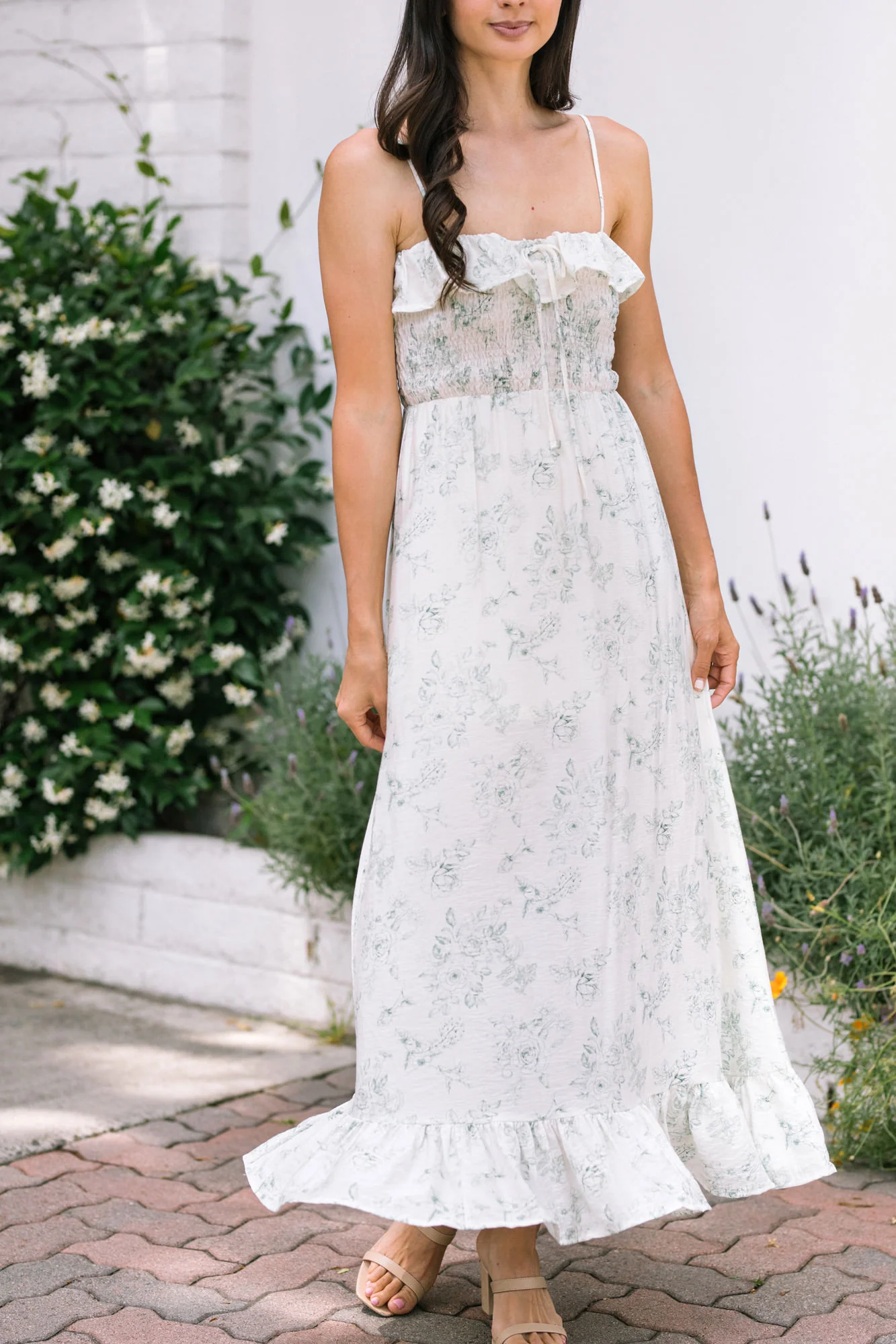 Smocked Floral Dress