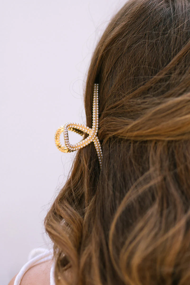 Melanie Double Pearl Claw Clip