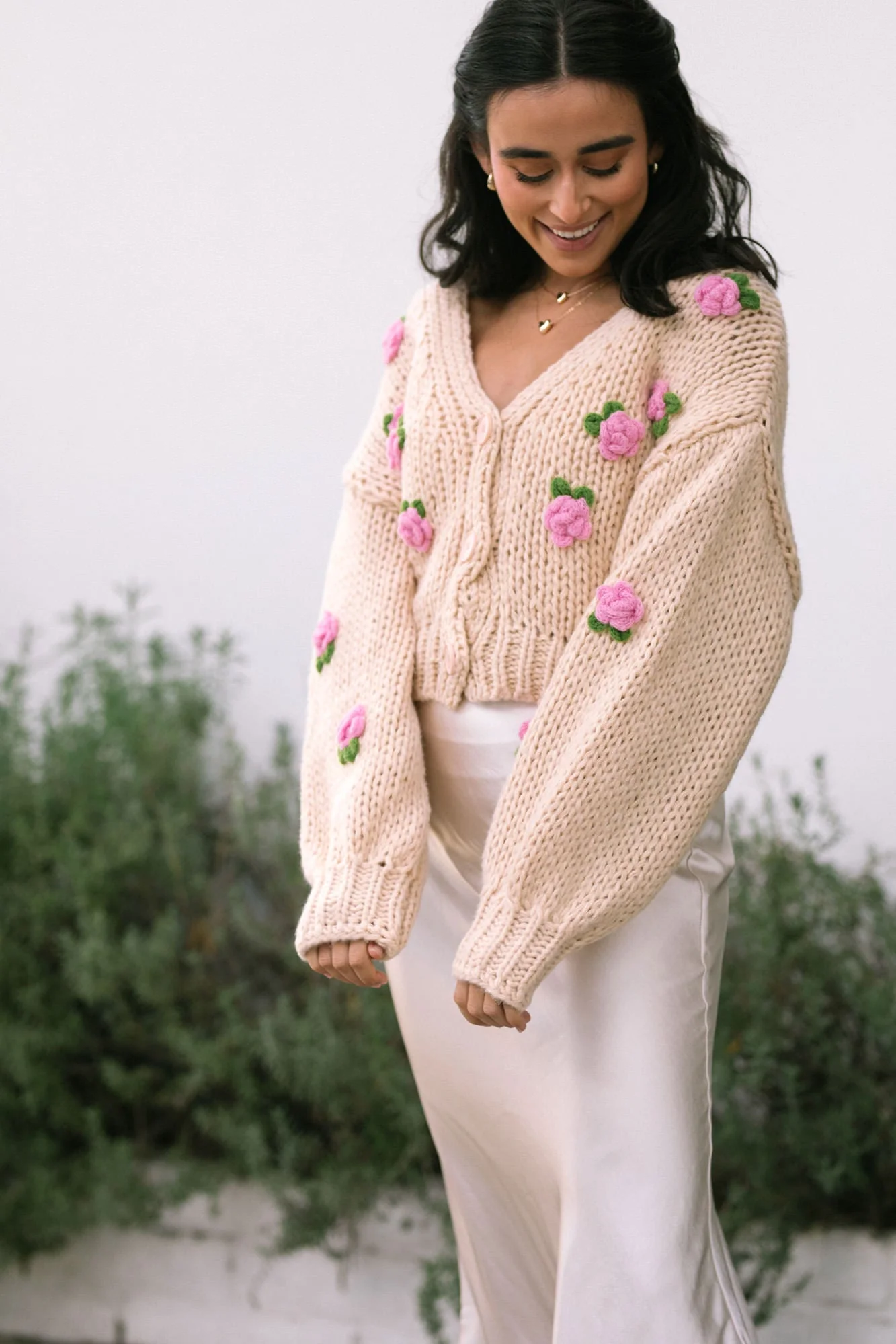 Floral Knit Cardigan