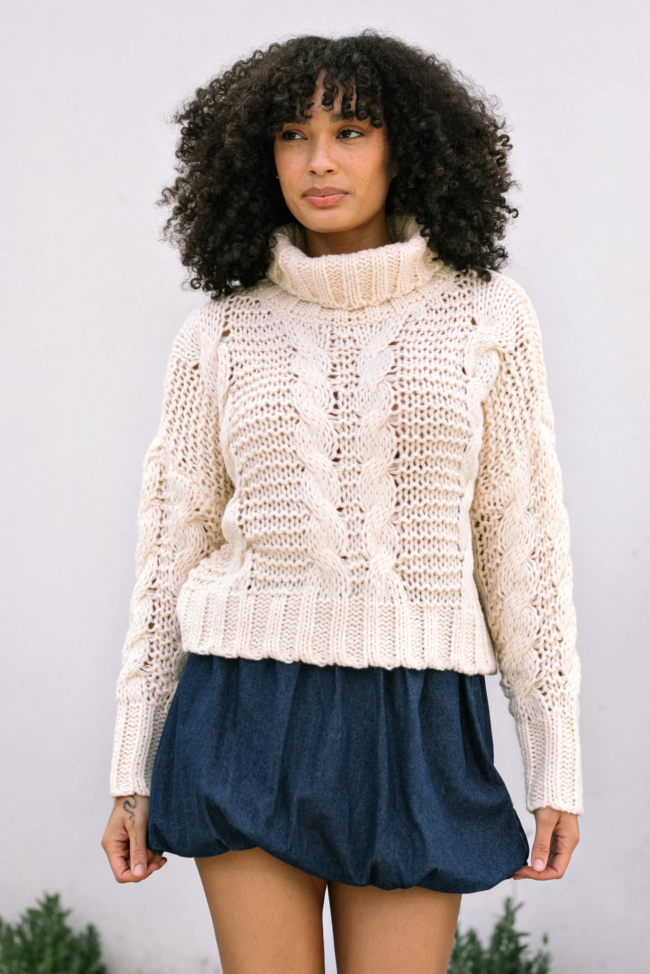 Turtleneck Knit Sweater