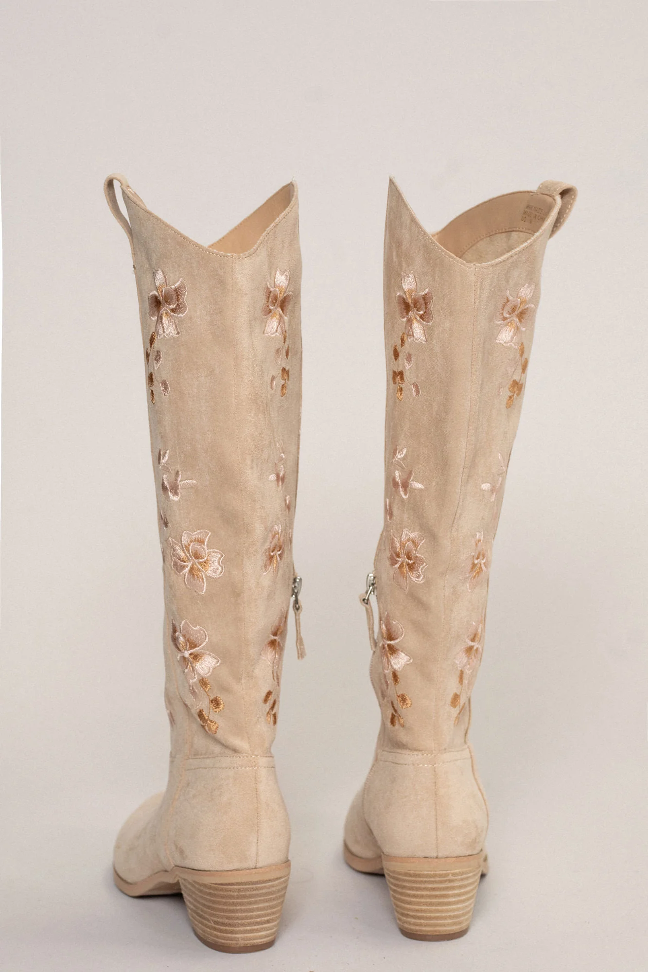 Inlaid Western High Boots