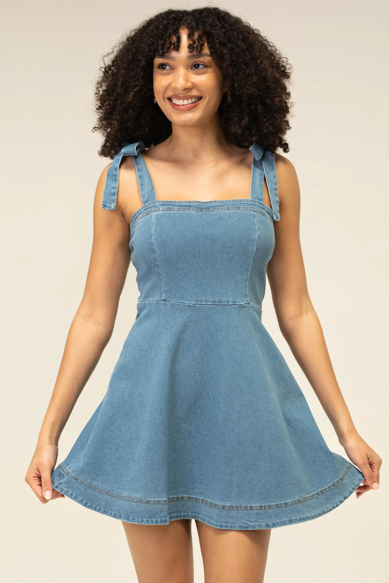 Anne Denim Mini Dress